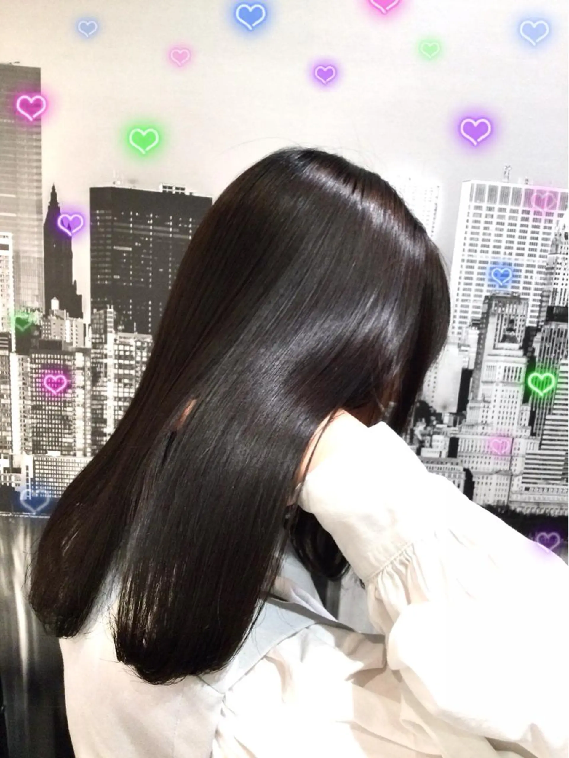 セミロング パーマ Annon プライベートサロンのヘアスタイル