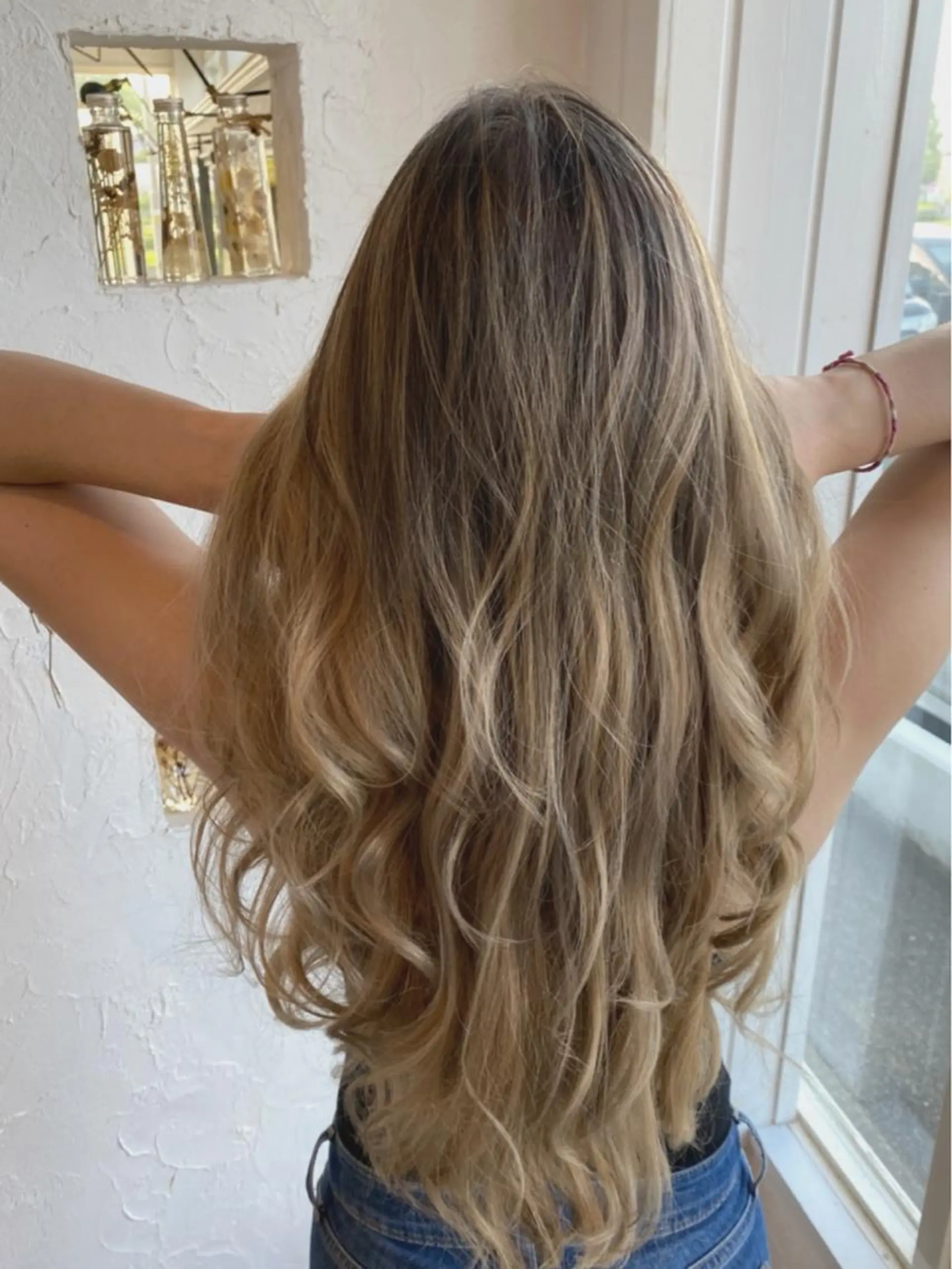 ロング カラー パーマ 美容室 ソンリエのヘアスタイル