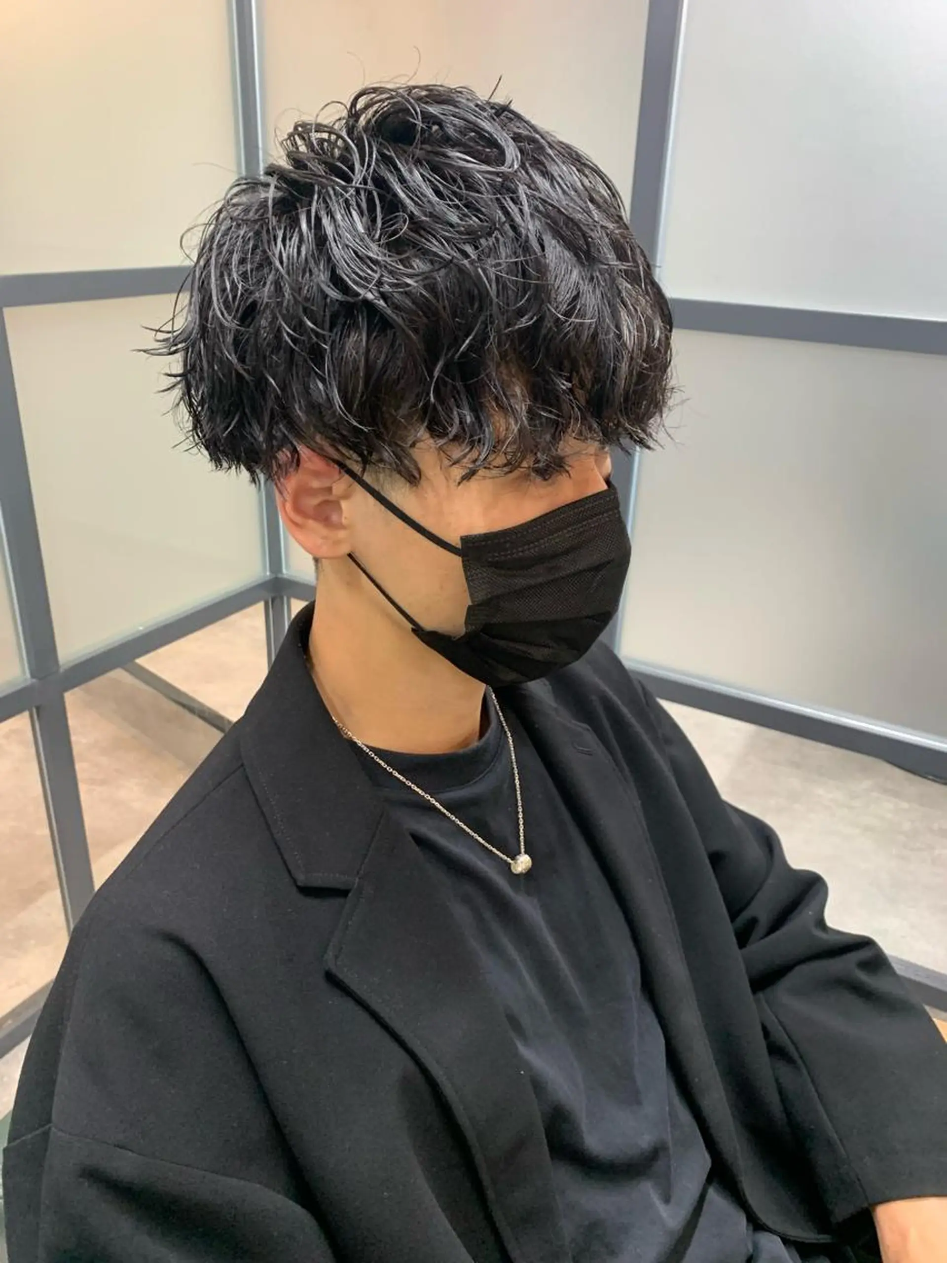 ショート パーマ メンズ カット パーマ 【S.BROOM】 店長　西川徹のヘアスタイル