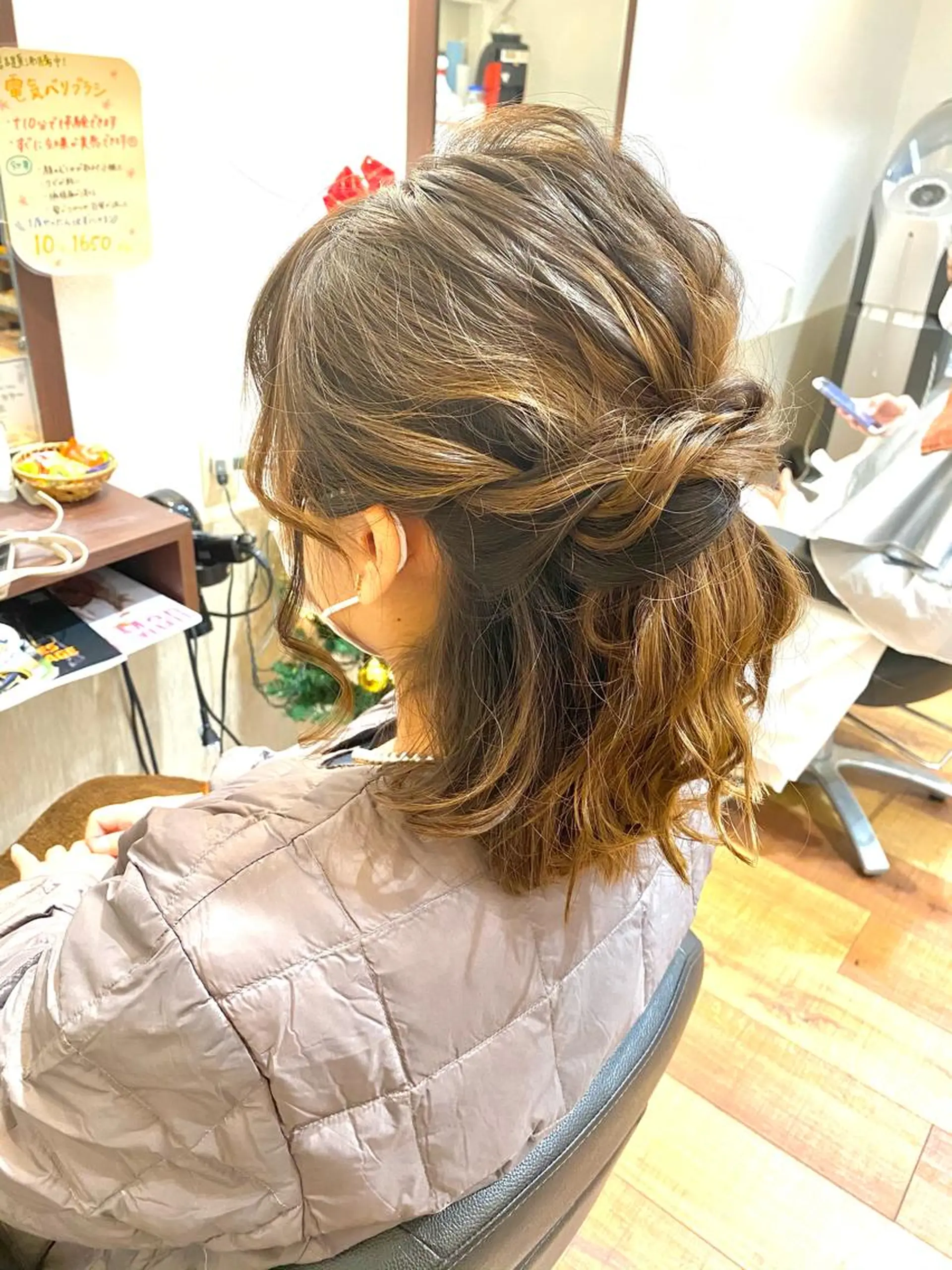 ヘアアレンジ ハーフアップ 髪質改善 コレマツのヘアスタイル