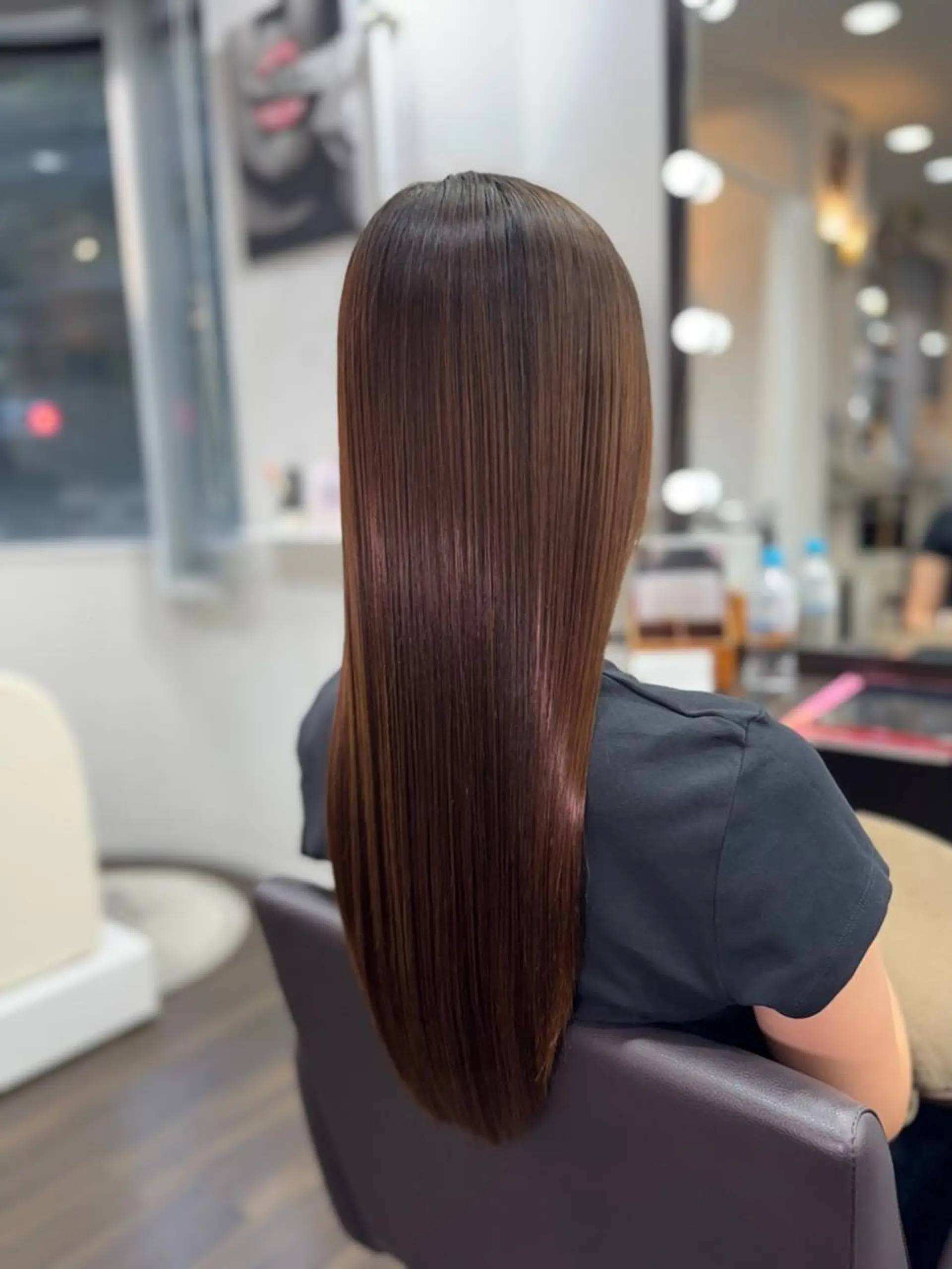 ロング 酸性ストレート 美髪髪質改善✨ 店長 天城由香のヘアスタイル