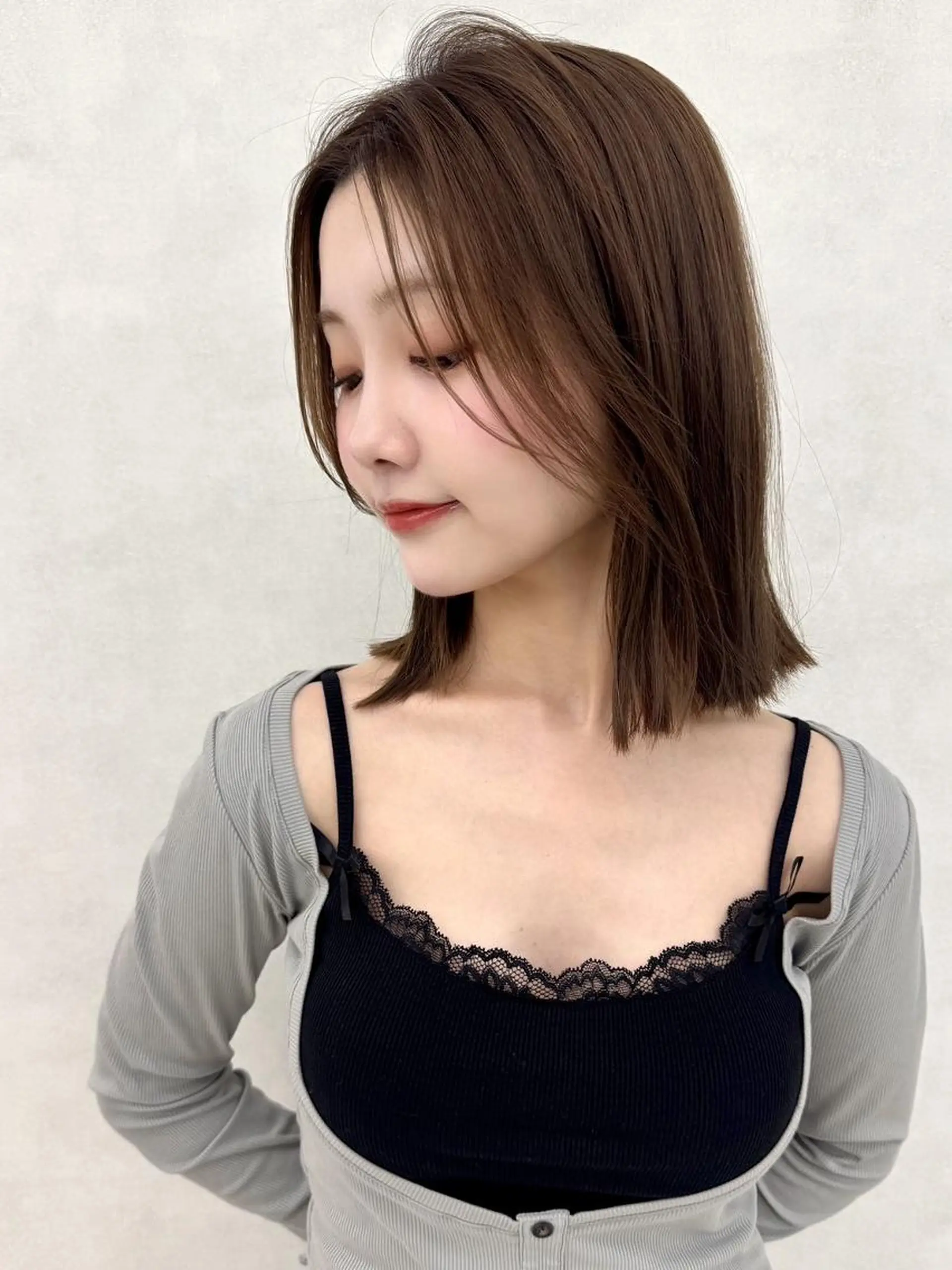 ミディアム カット 縮毛矯正 🧸レイヤーカット 🤎店長anju🪽のヘアスタイル