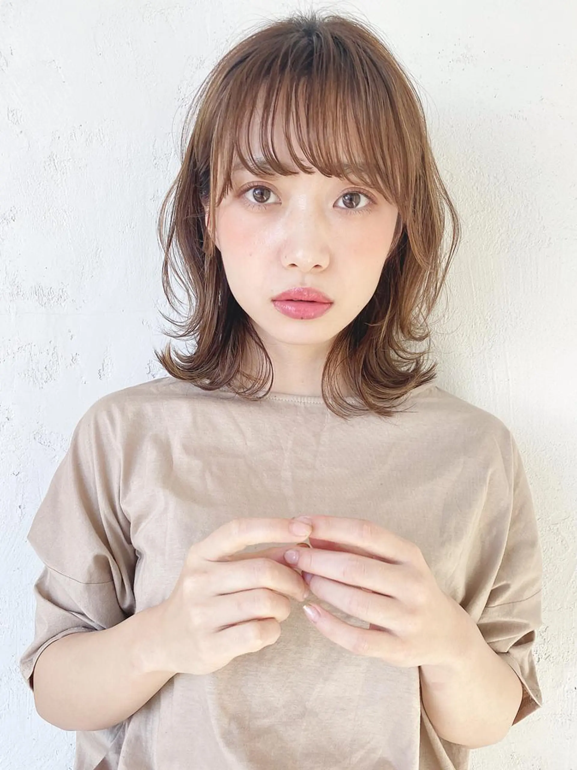 ミディアム カラー パーマ ヘアアレンジ ITbyALBUM 中野店のヘアスタイル