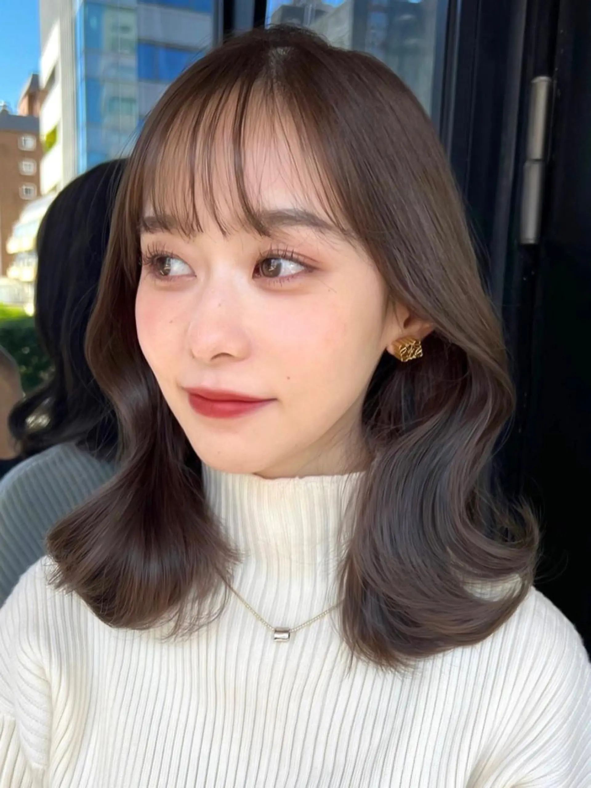 ミディアム 韓国ヘア♡ 顔まわりカットayaのヘアスタイル