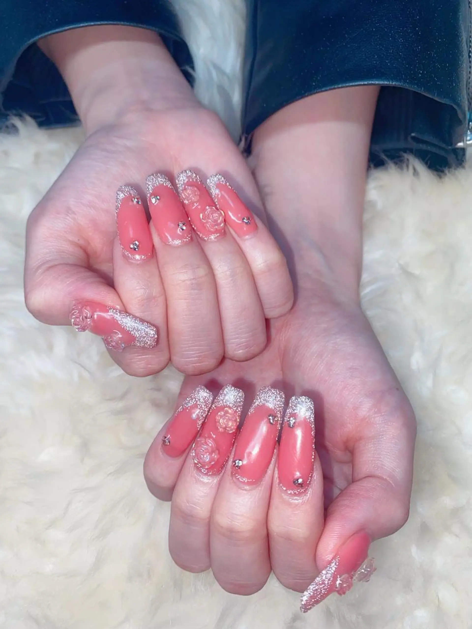 ロング ハンドネイル ハンドケア 💜MIYA nail川崎店のネイルデザイン