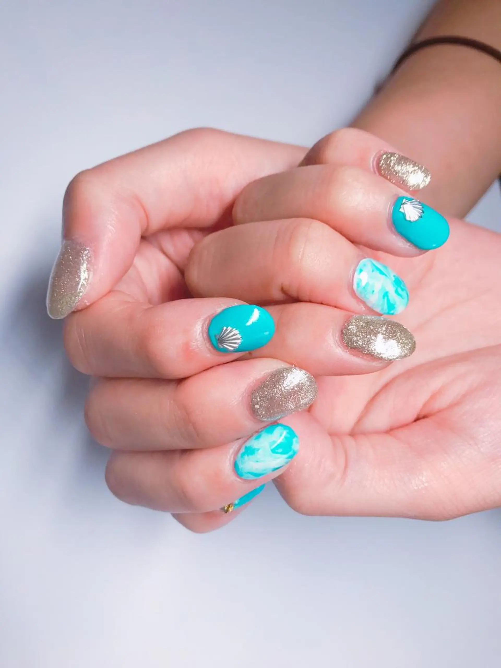 ネイル ブルー 【カメレオン】 上村 祥子のヘアスタイル