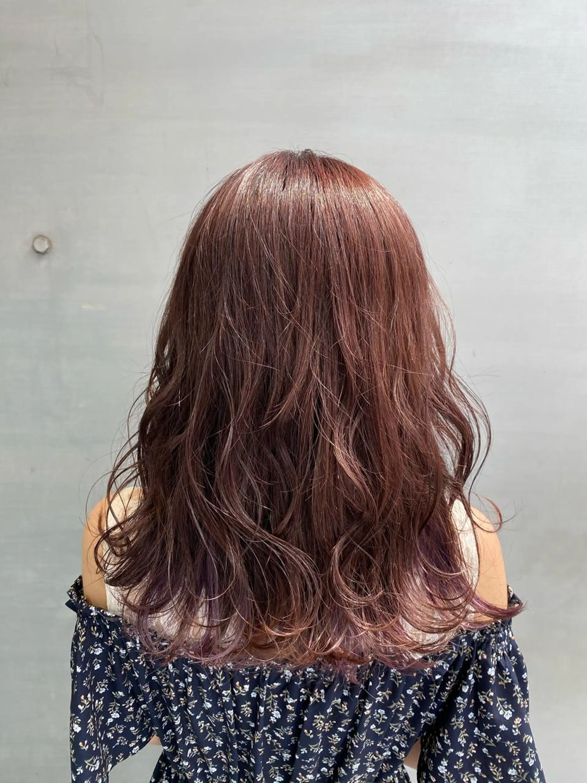 セミロング カラー brace今里店店長 加井直樹のヘアスタイル