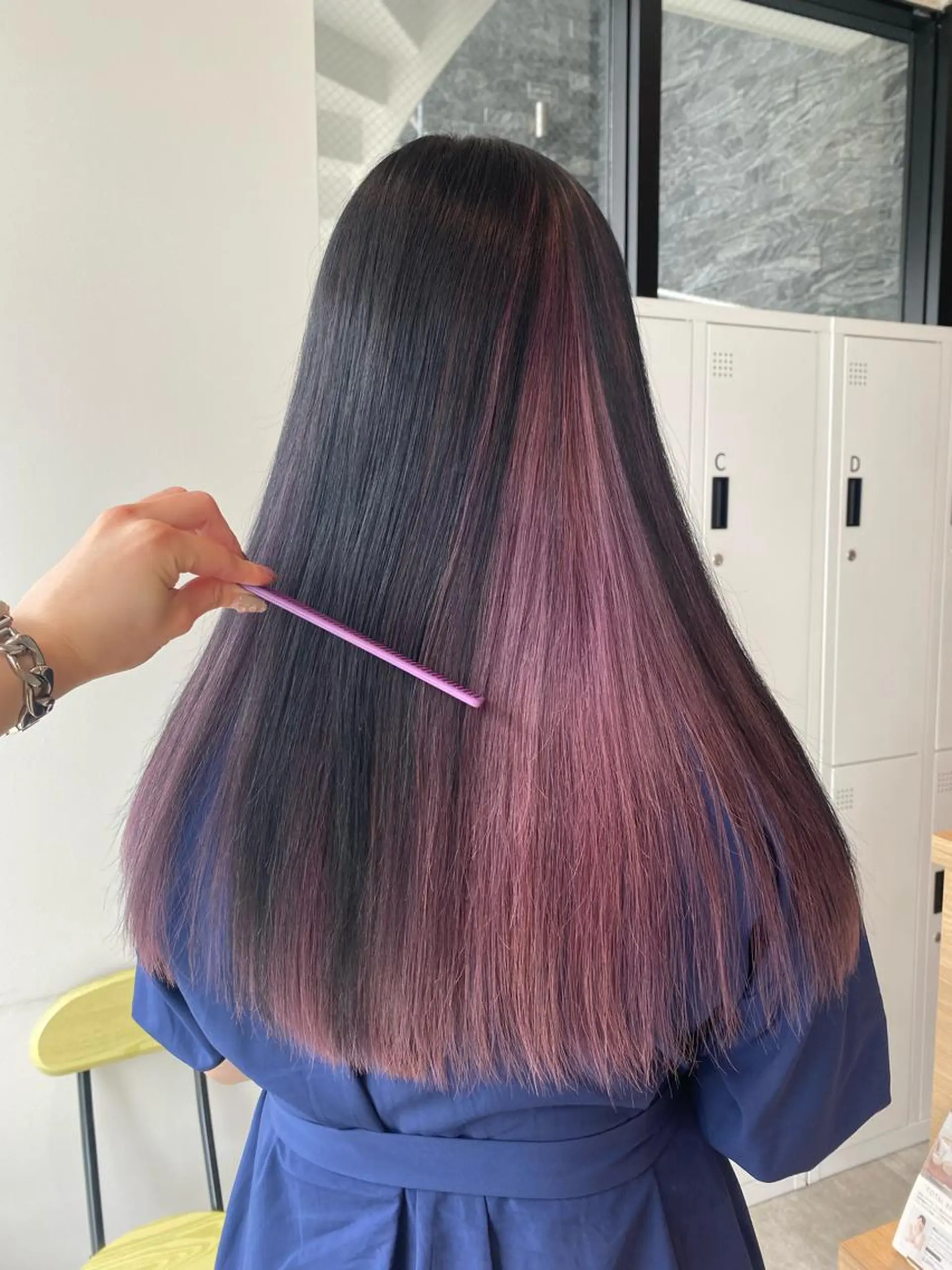 ロング カラー ラベンダーカラー ピンクカラー ピンクラベンダー オスズ 🎀´-のヘアスタイル