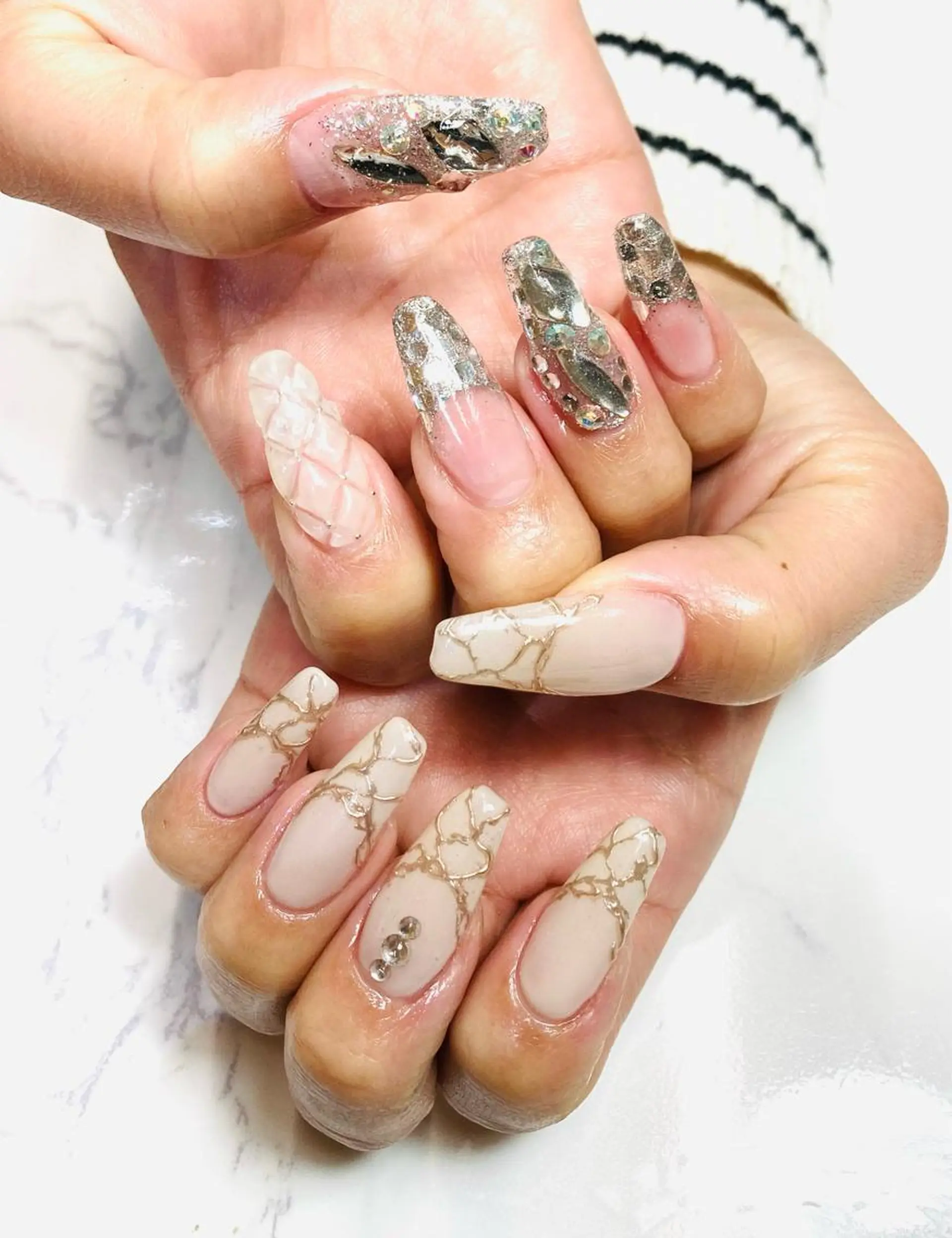 ネイル 長さ出し ハンドネイル one nailsalonのネイルデザイン