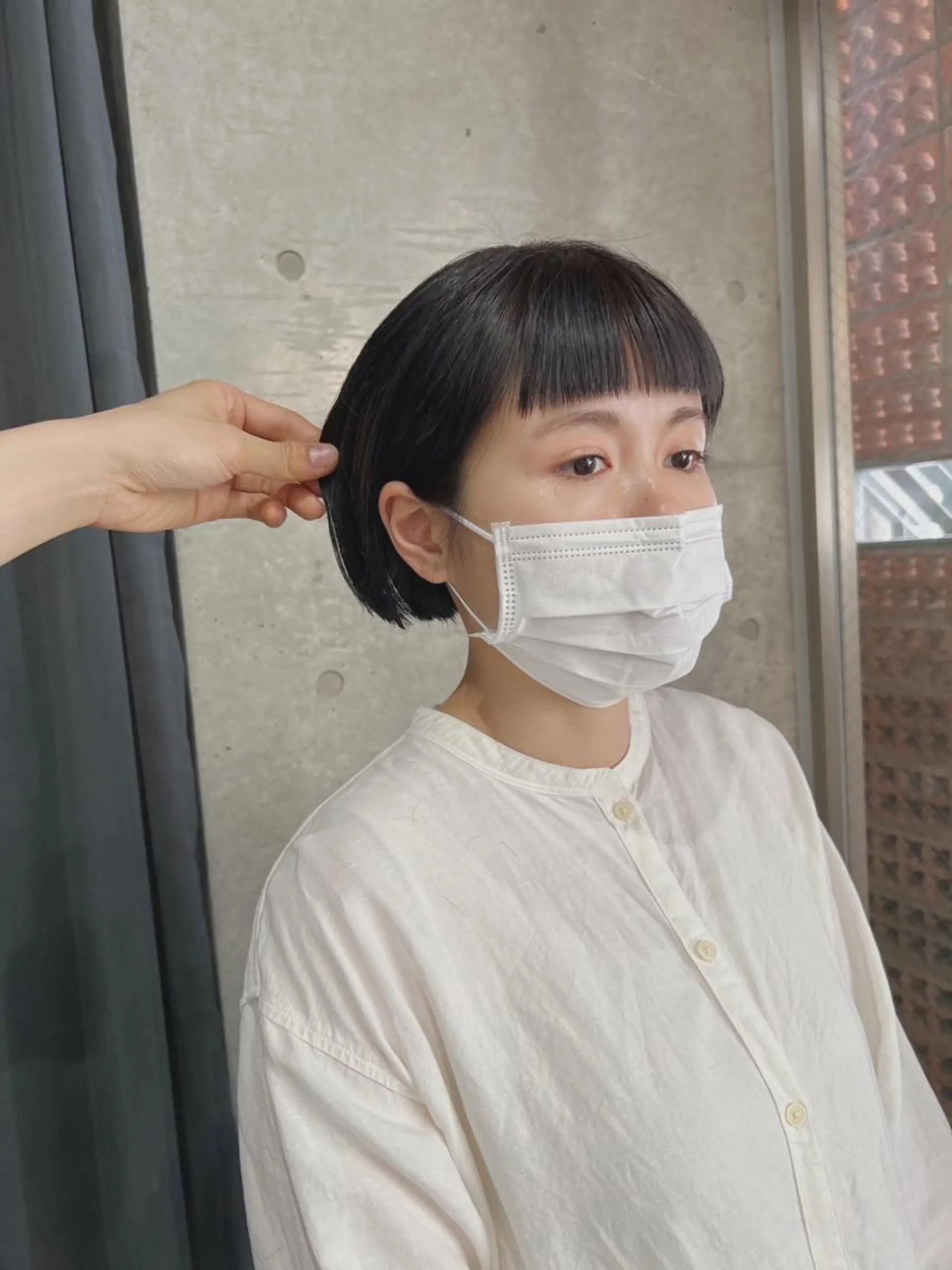 ショート カラー ボブパーマコテ巻き風 パーマNo1深江秀平のヘアスタイル