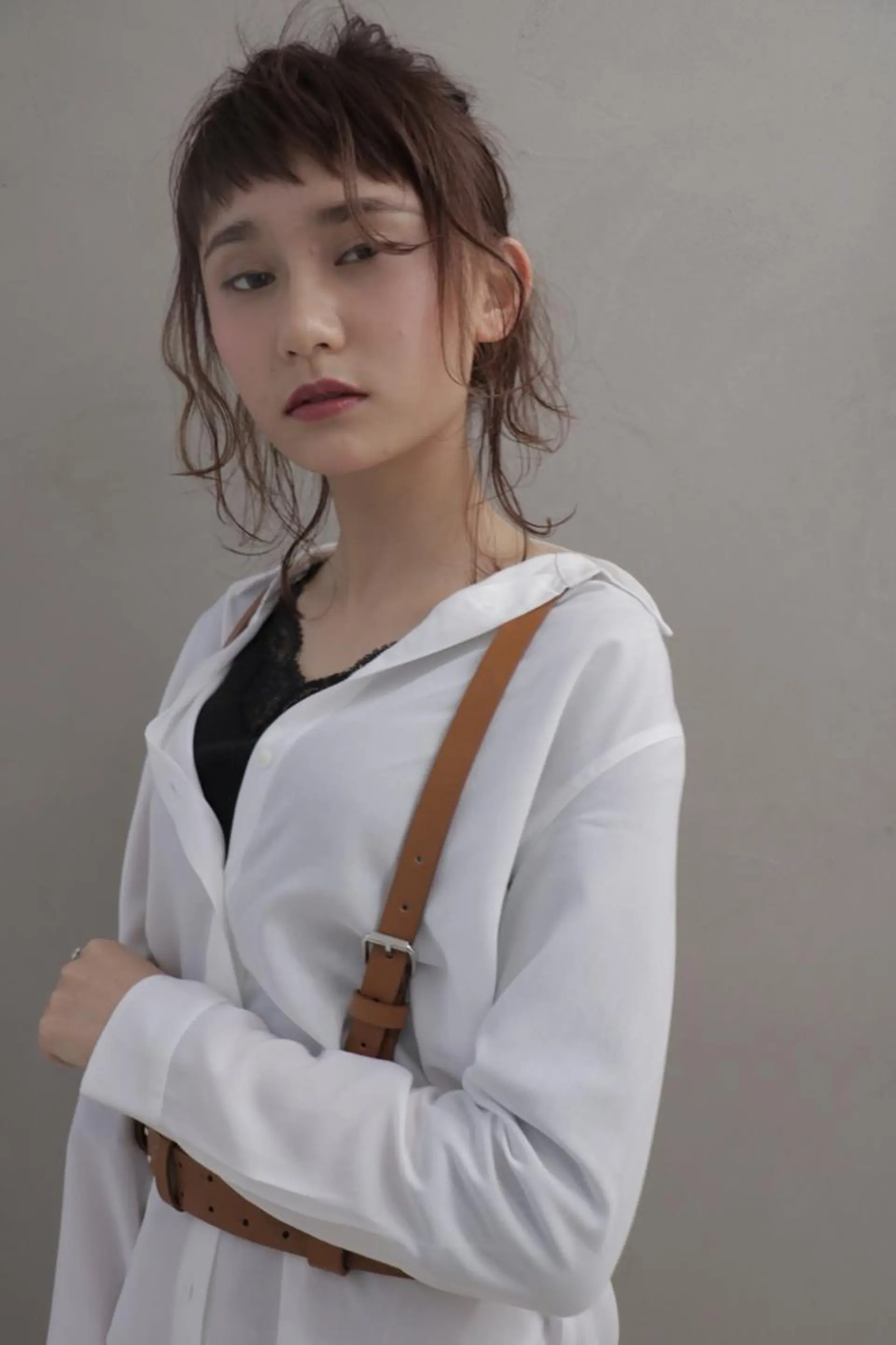 ミディアム カラー ミディアムパーマ アッシュ ベージュカラー ボブ 代表　土屋ヒロユキ ショートカットのヘアスタイル