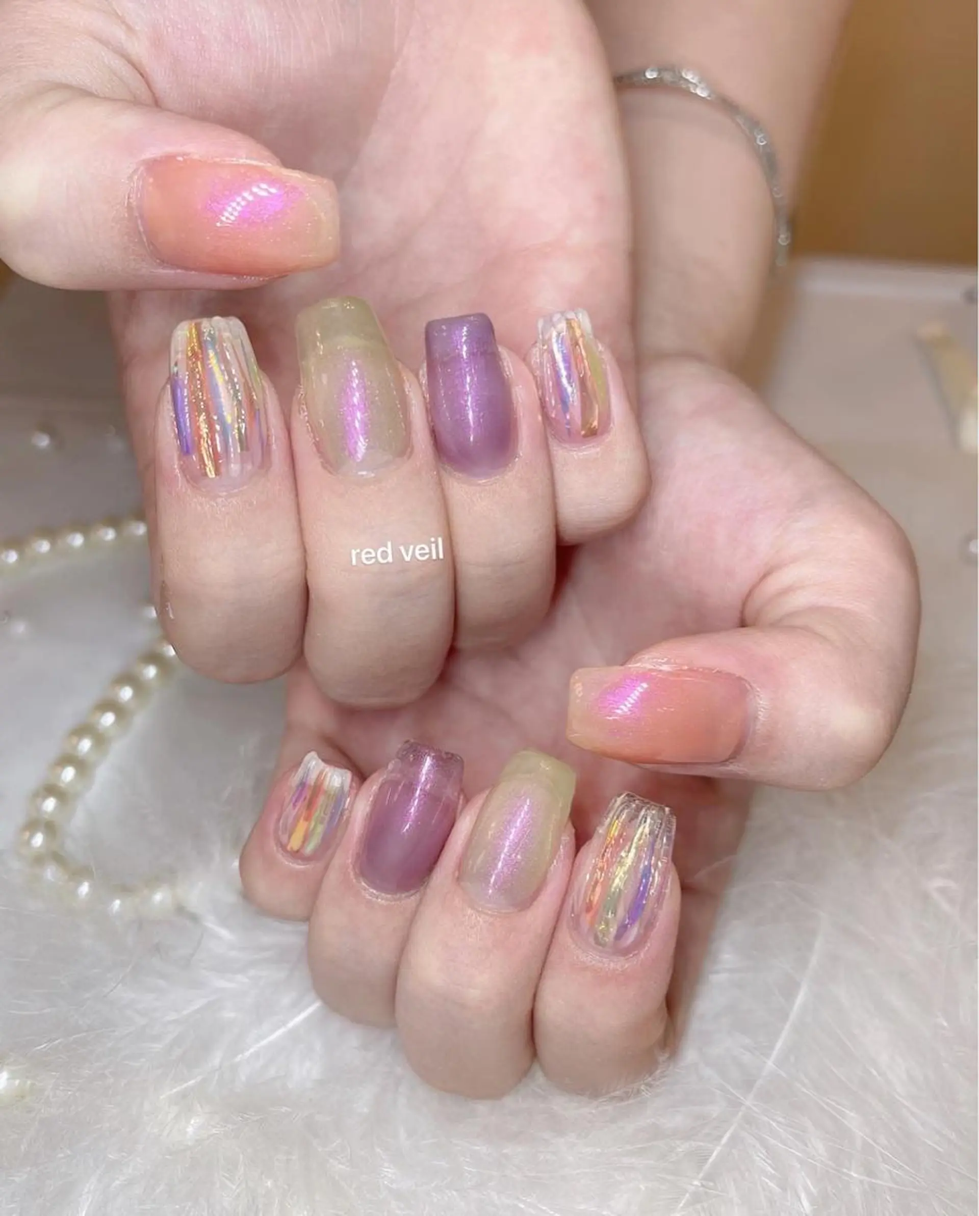 ミディアム ネイル 長さ出し専門 nynaのネイルデザイン