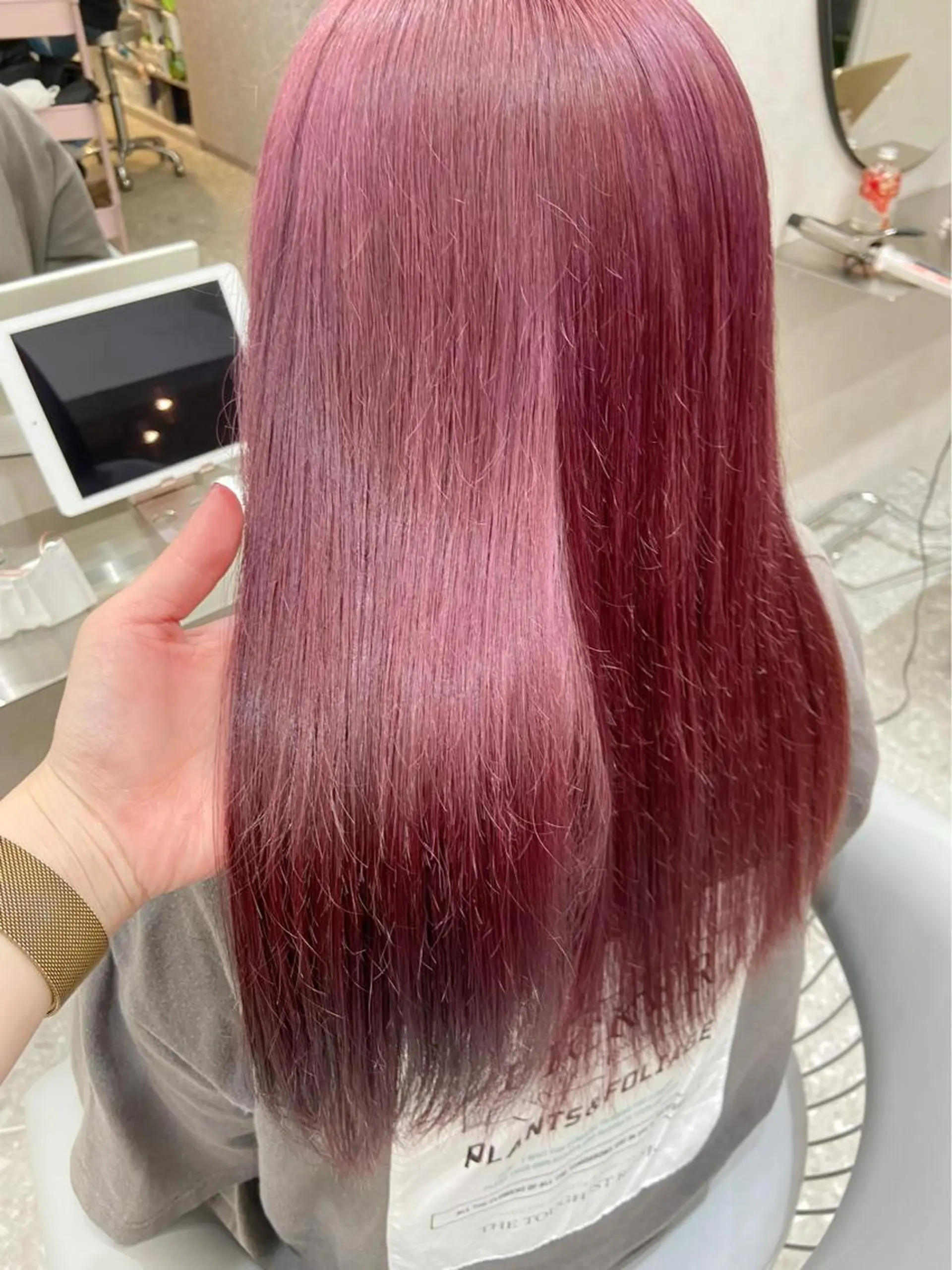 セミロング カラー シールエクステ ブリーチ ブラウンカラー ケアカラー ダブルカラー 新宿/韓国ヘア 中明度カラー/かやのヘアスタイル