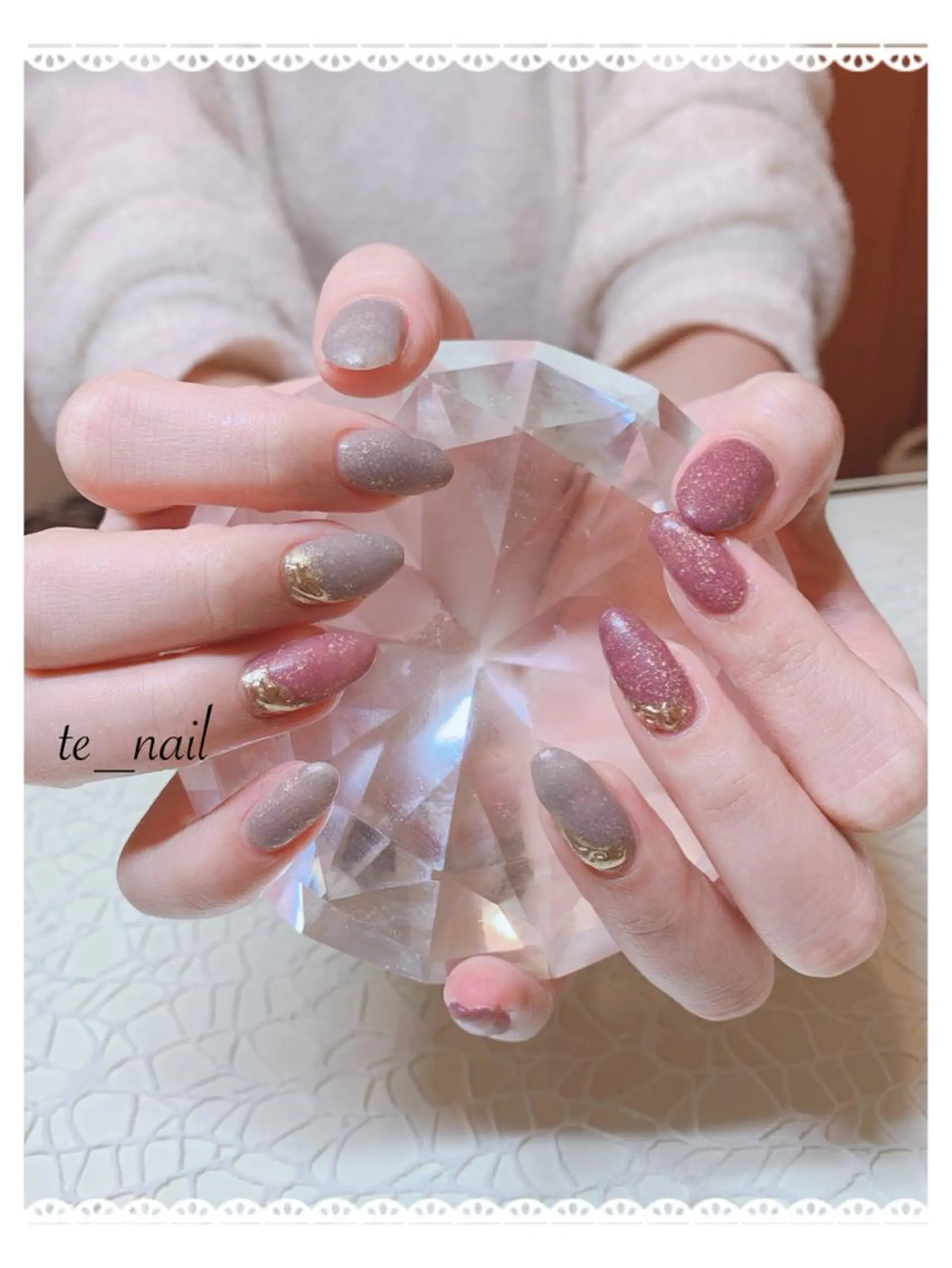 ネイル マットネイル ミラーネイル ｔe_ nailのネイルデザイン