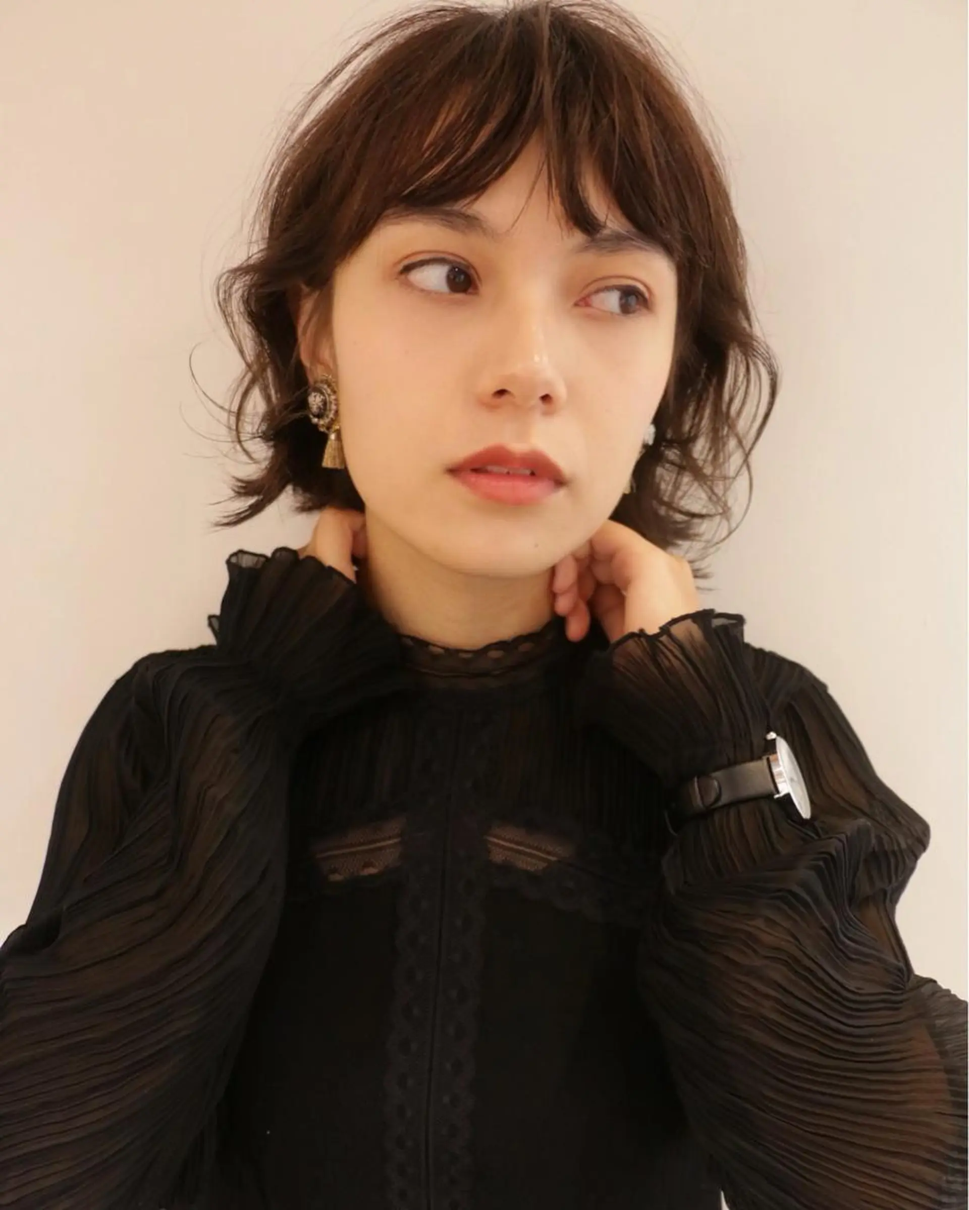 ミディアム カラー 安村 美奈のヘアスタイル