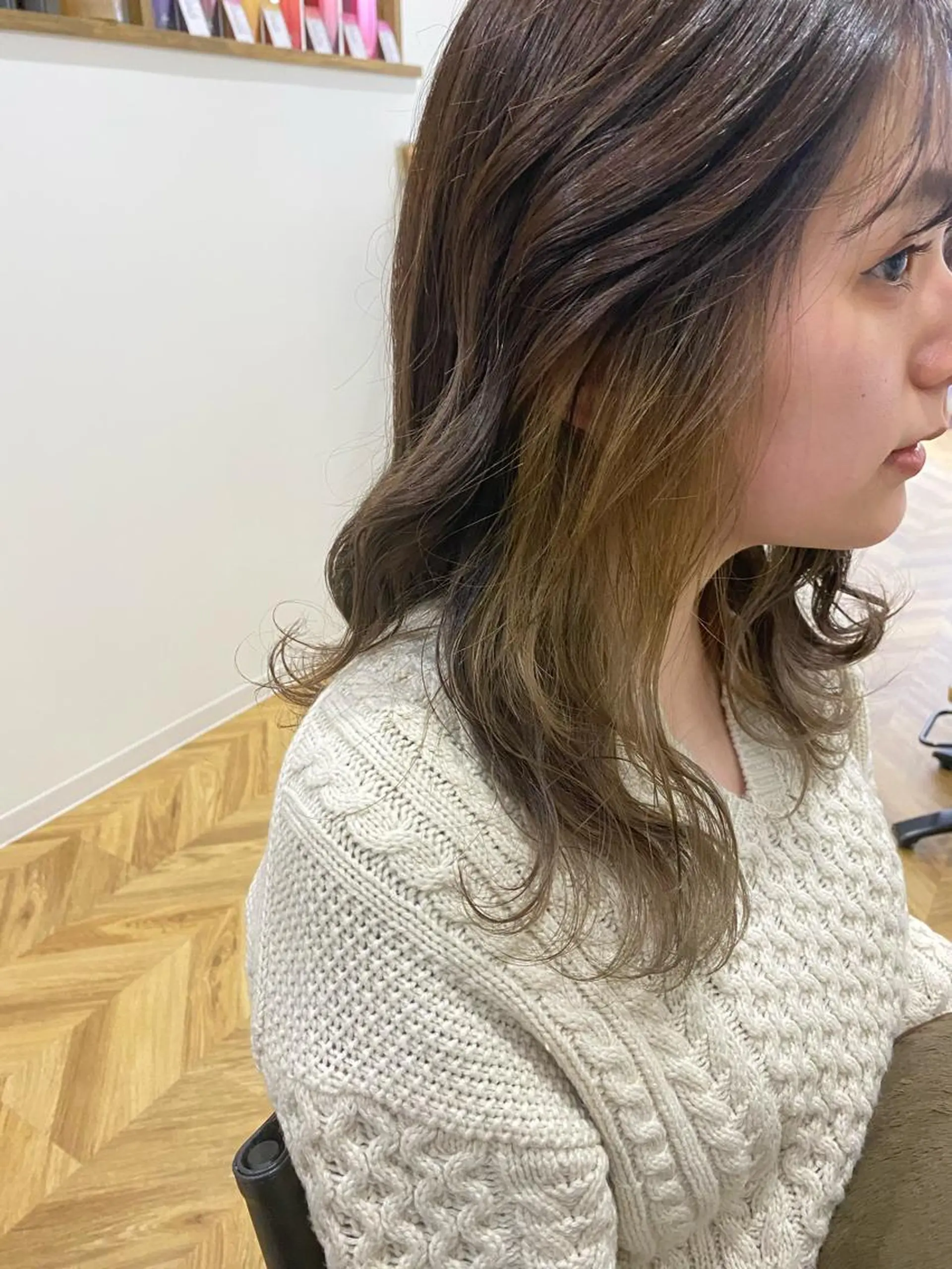 ミディアム ヘアカラー トリートメント 透明感/ツヤ髪/ さら艶/前田祥汰のヘアスタイル