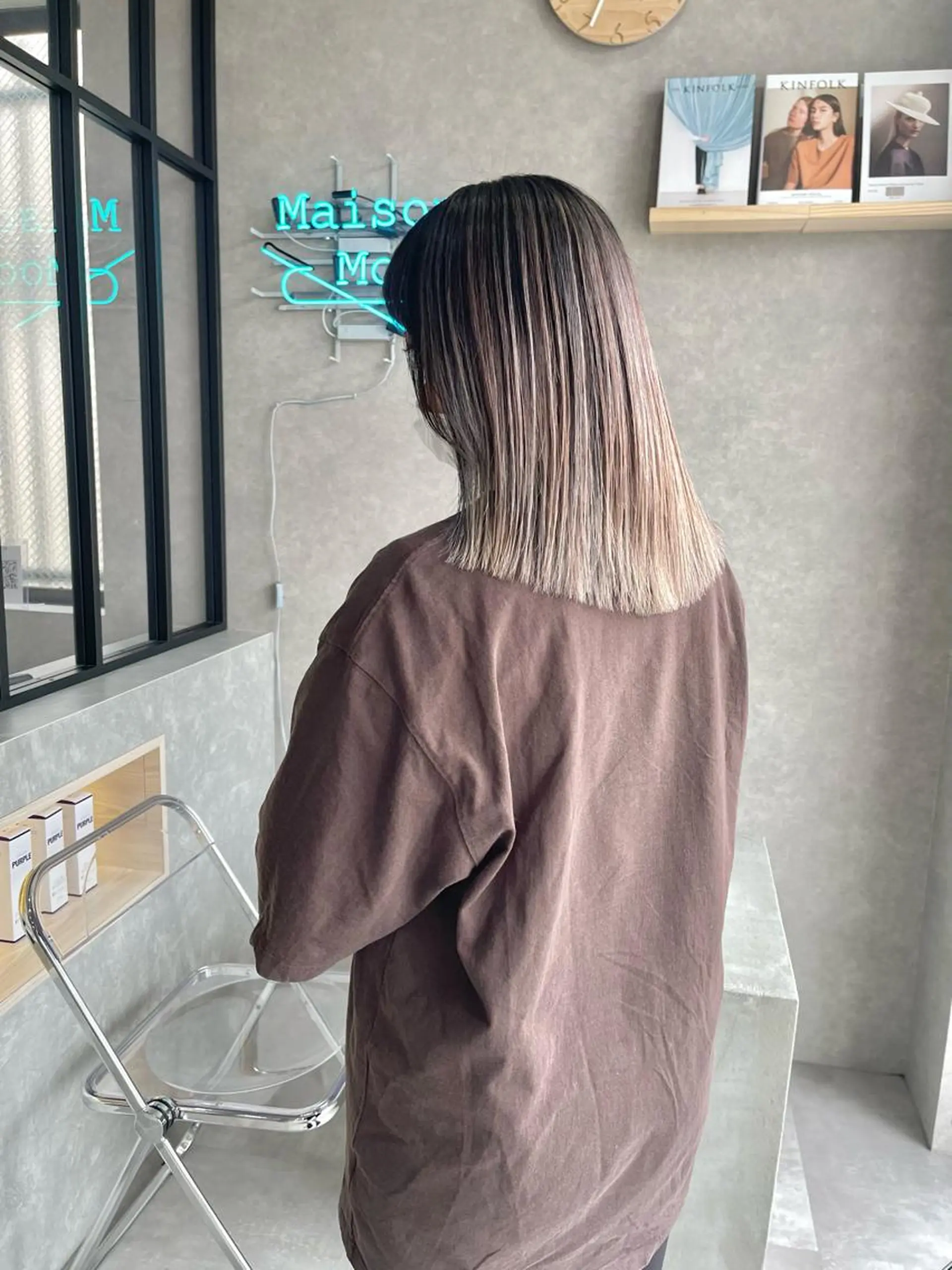 ミディアム カラー カット ヘアカラー トリートメント mood tatemachiのヘアスタイル