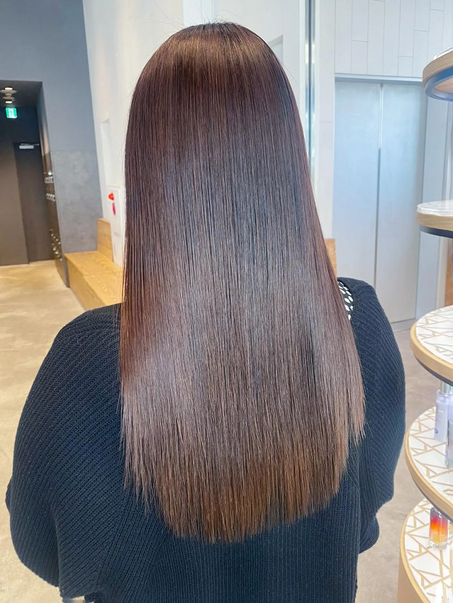 セミロング カラー パーマ ヘアアレンジ ブラウンカラー ピンクカラー ピンクブラウン カット ヘアカラー トリートメント ITby ALBUM 北千住店のヘアスタイル