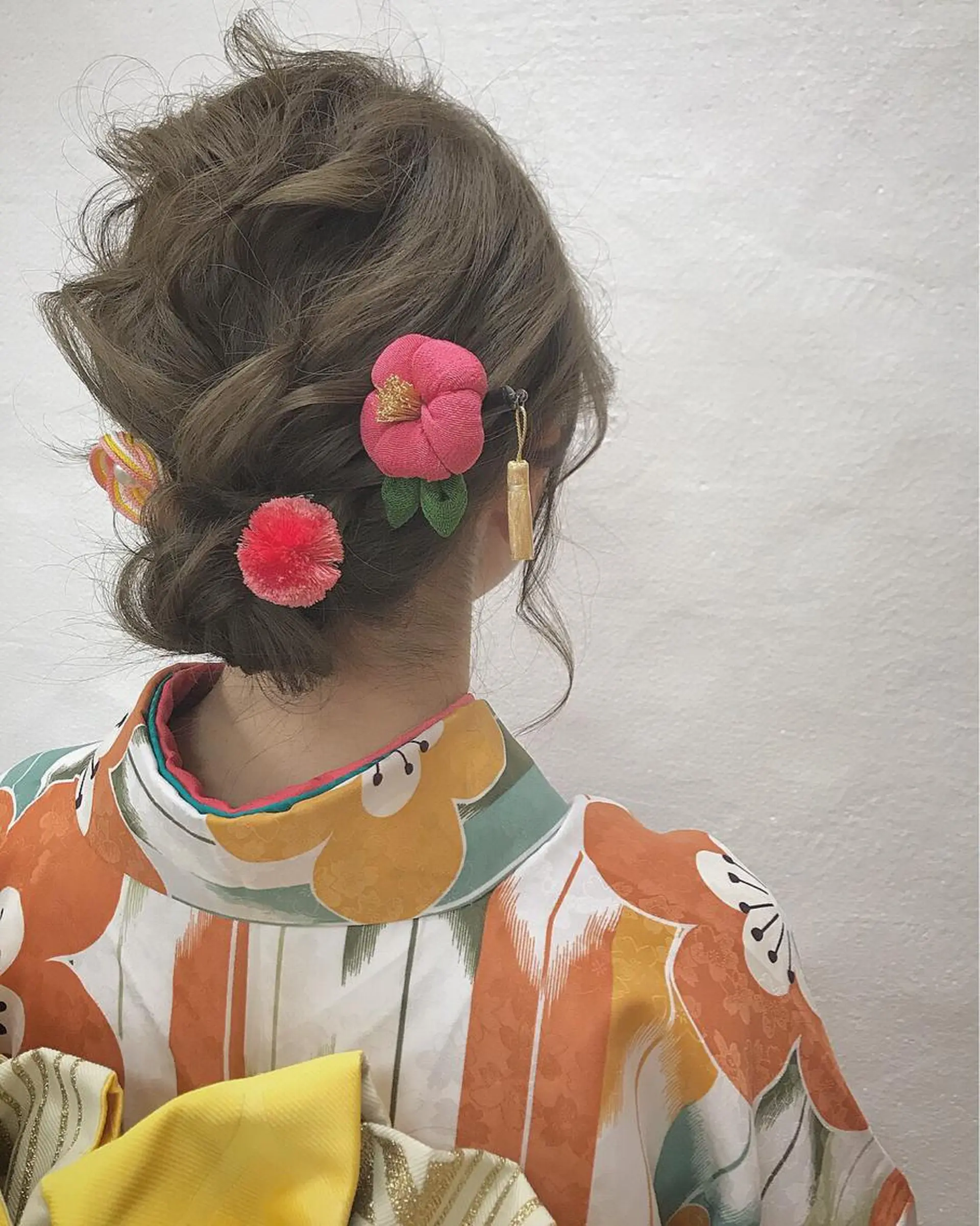 セミロング ヘアアレンジ ハイライト、レイヤー カット/西梅田/中西のヘアスタイル