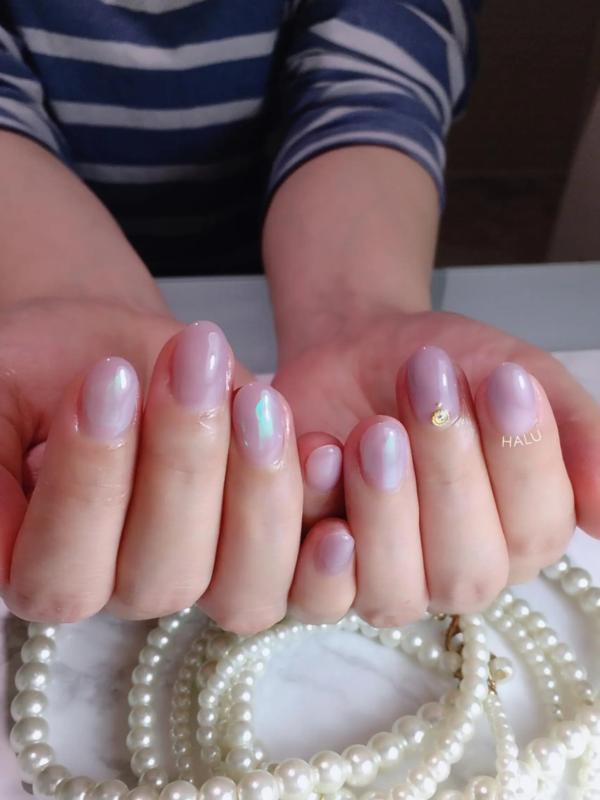 ネイル パープル HALU ハルのネイルデザイン