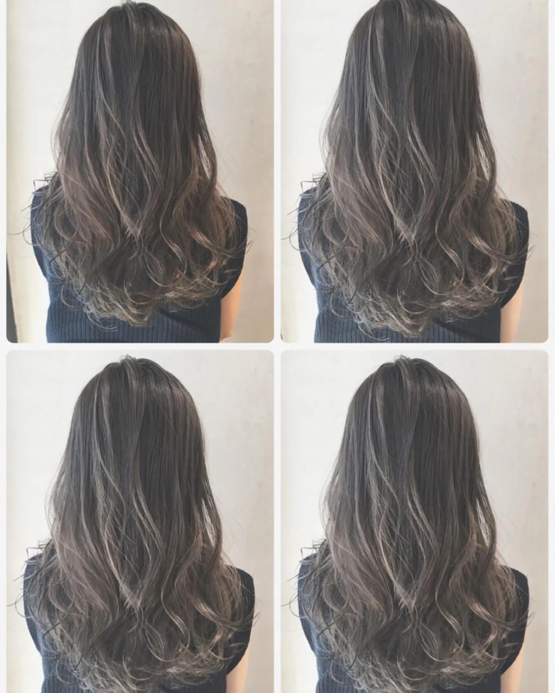 セミロング 外国人風カラー ハイライト レイヤーカット ol iのヘアスタイル