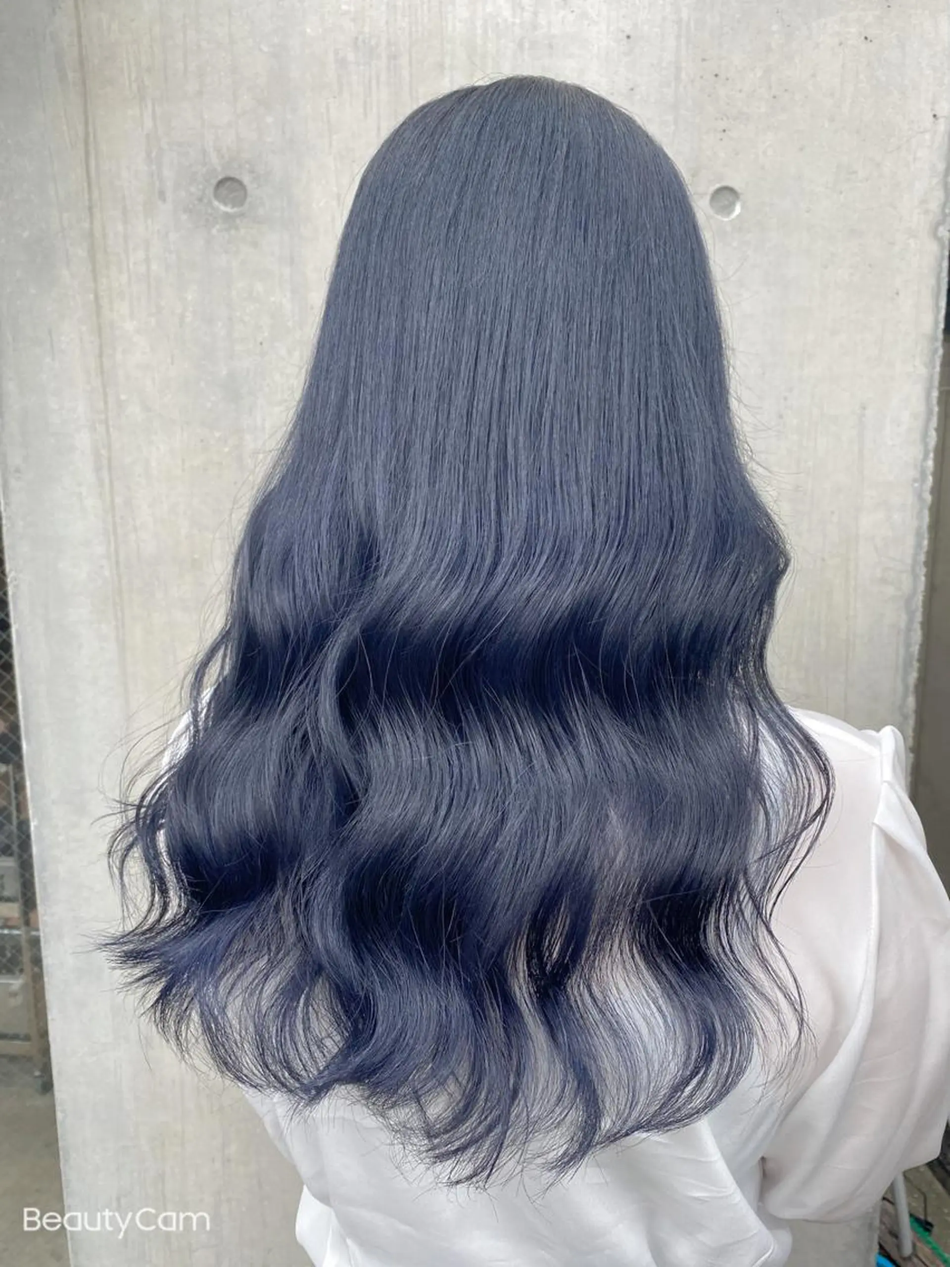 セミロング カラー アッシュ ベージュカラー 黒髪 ブルーカラー ブルーブラック 透明感/韓国風 🤍moeka🤍のヘアスタイル