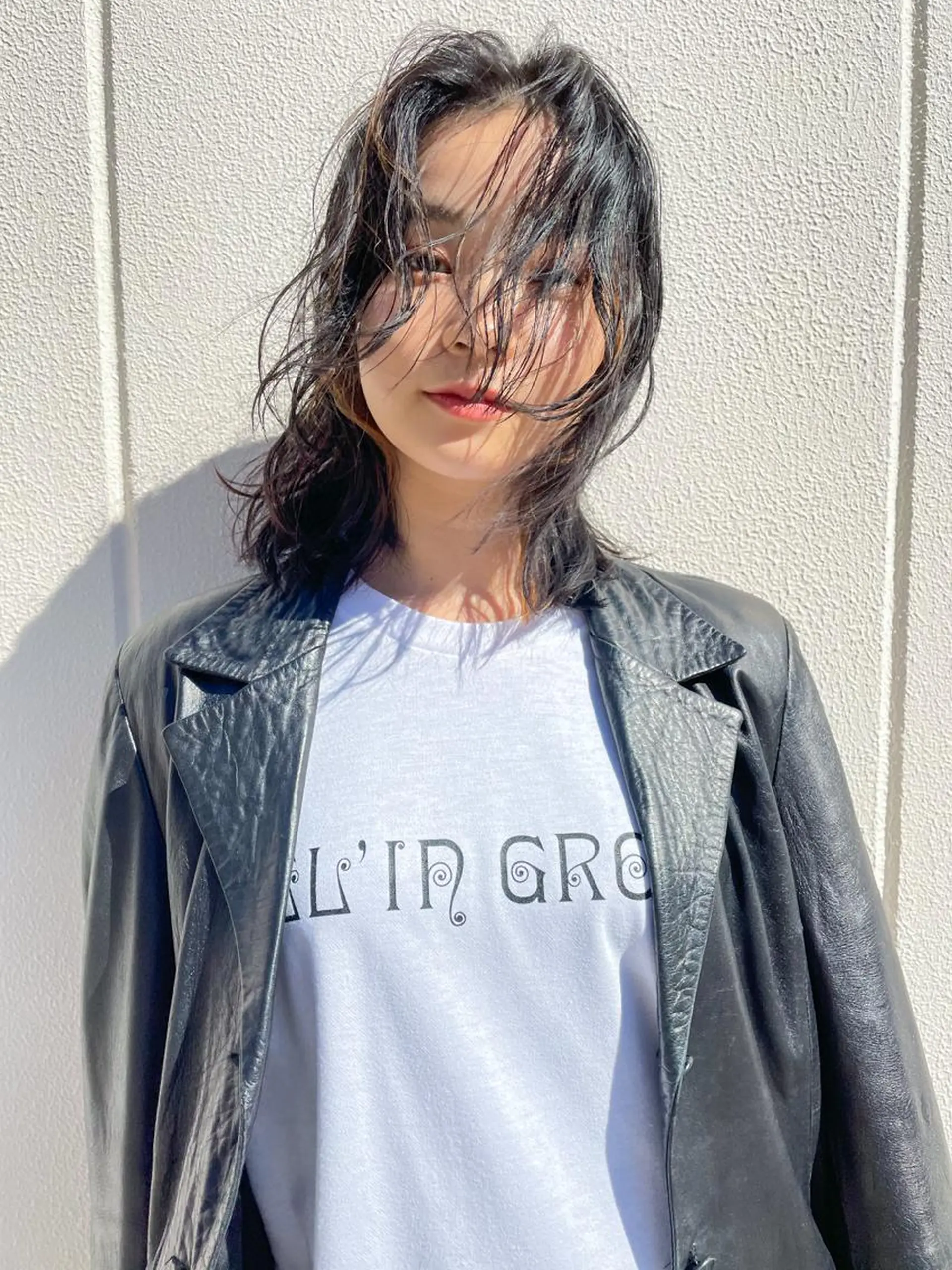 ミディアム カット パーマ nessヤマサキ リュウタのヘアスタイル