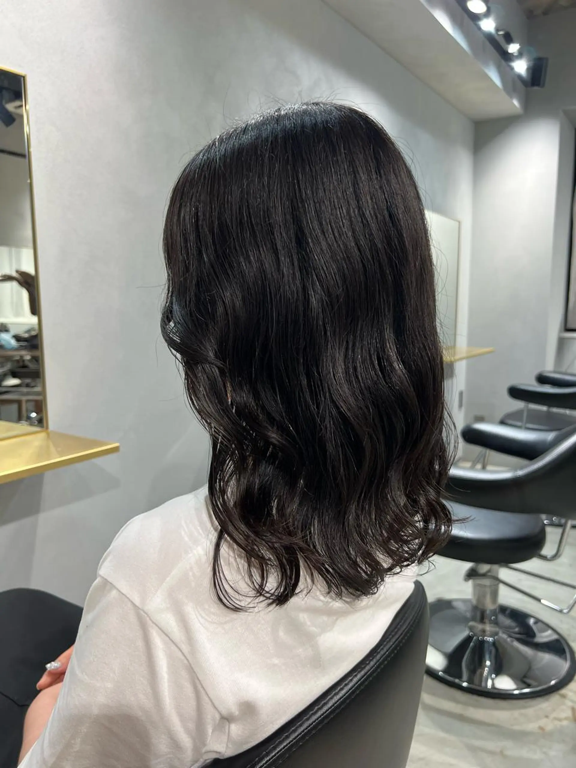 ミディアム カラー パーマ akane/ボブ /オリーブ/ブラウンのヘアスタイル