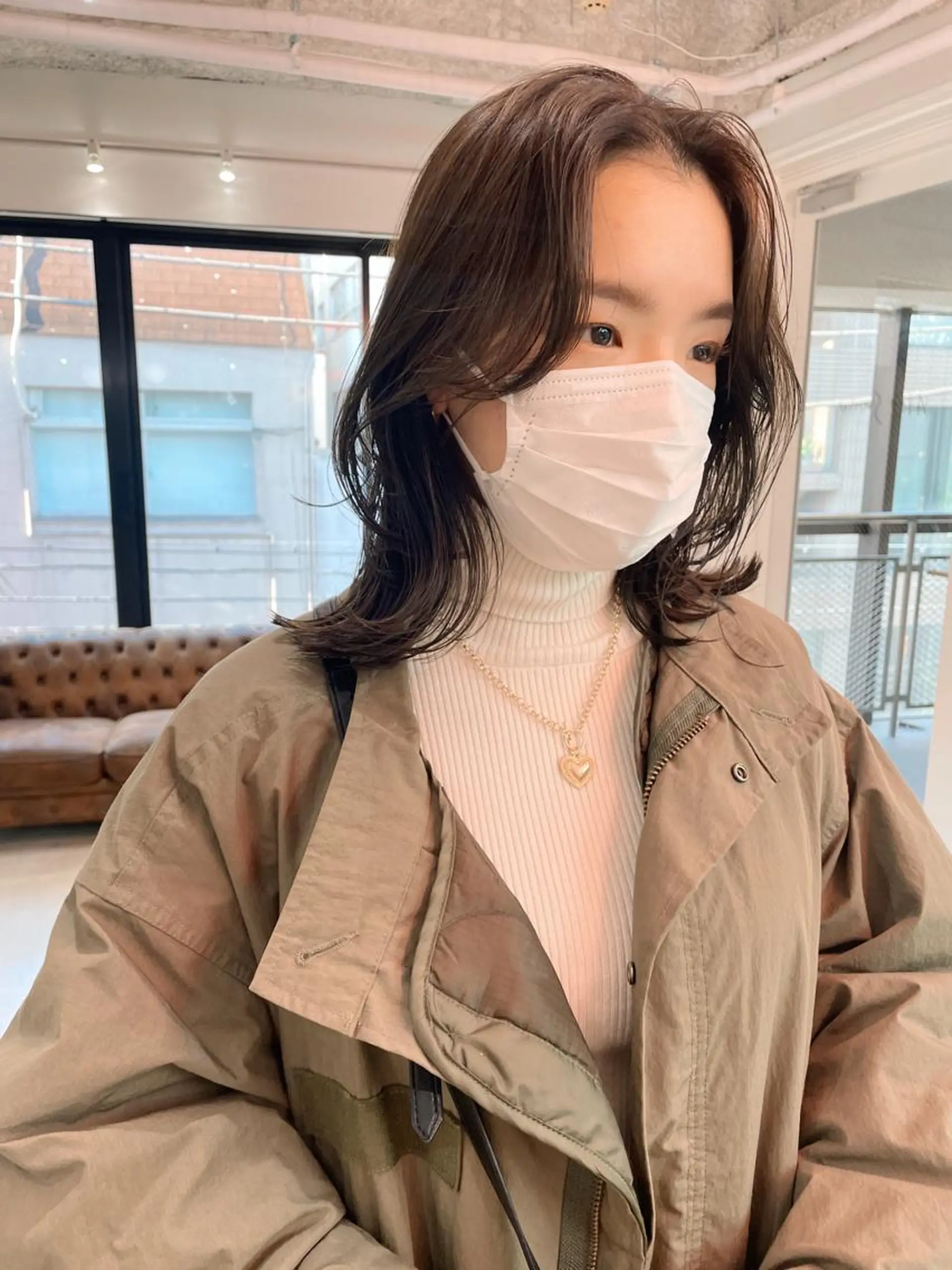 ミディアム カラー パーマ 💖美髪矯正💖 辻未侑のヘアスタイル