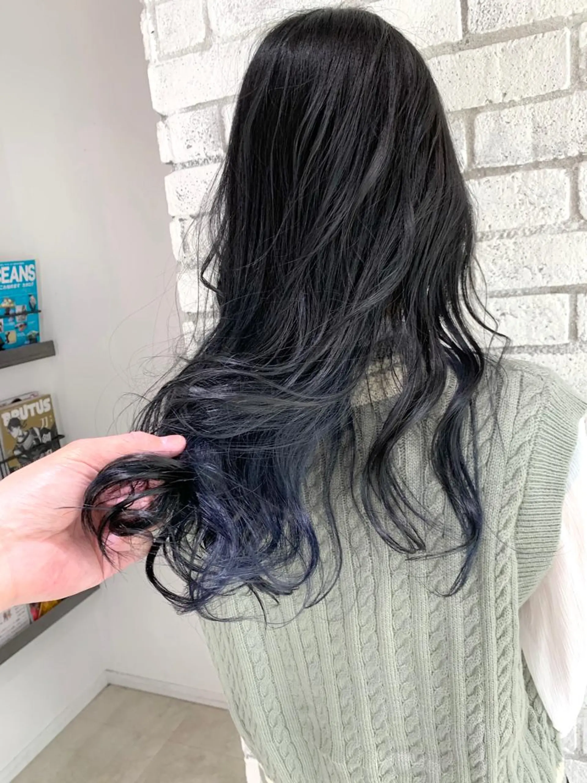 ロング カラー パーマ ヘアアレンジ アディクシーカラー ブルーカラー グレージュ ネイビーカラー ヘアカラー トリートメント filo byFeria渋谷所属・縮毛矯正/美髪 髪質改善/石田幸輔のヘアスタイル