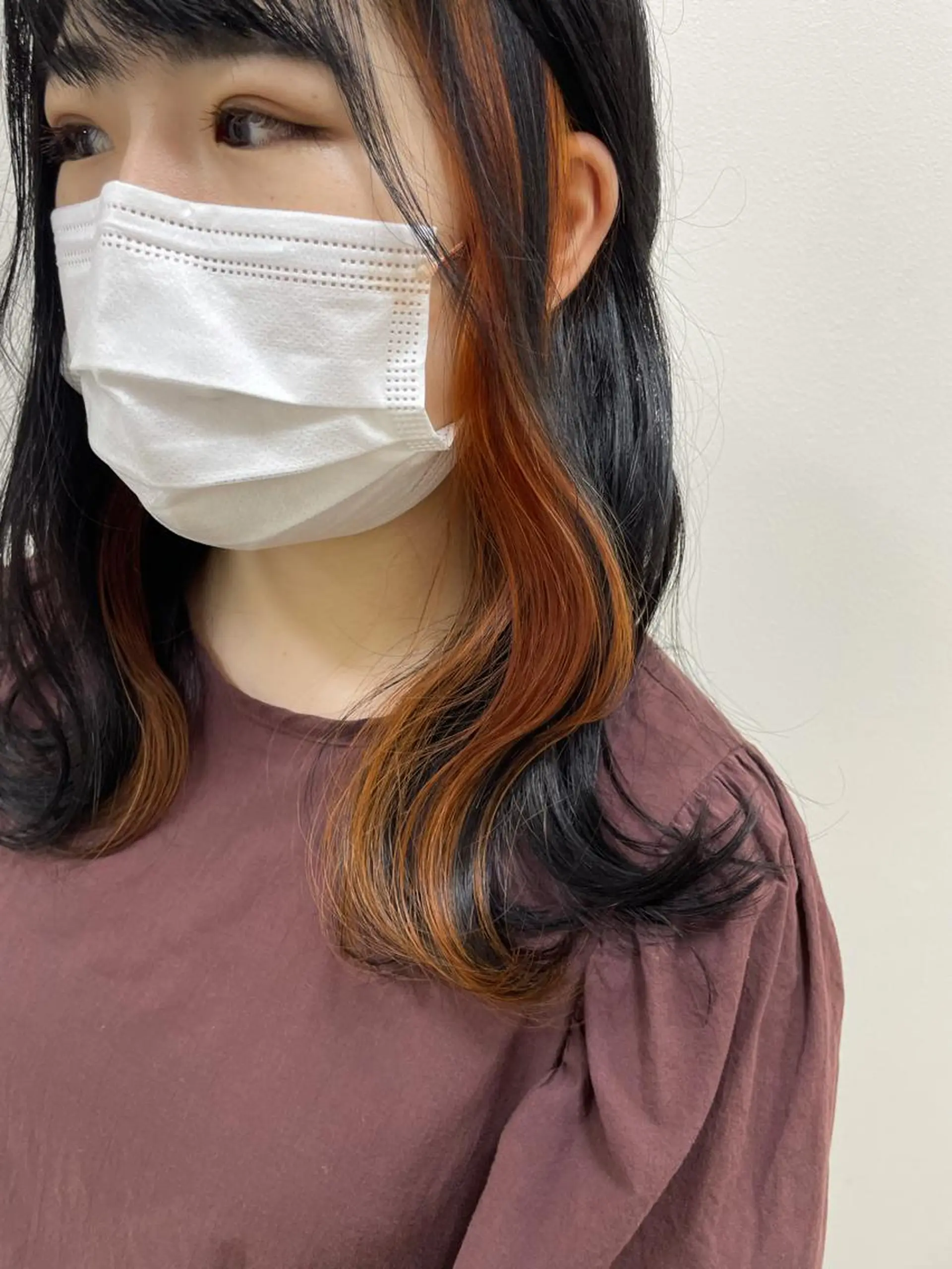 ロング カラー ブリーチ オレンジ ピンクカラー Hana ♡ marshu梅田のヘアスタイル