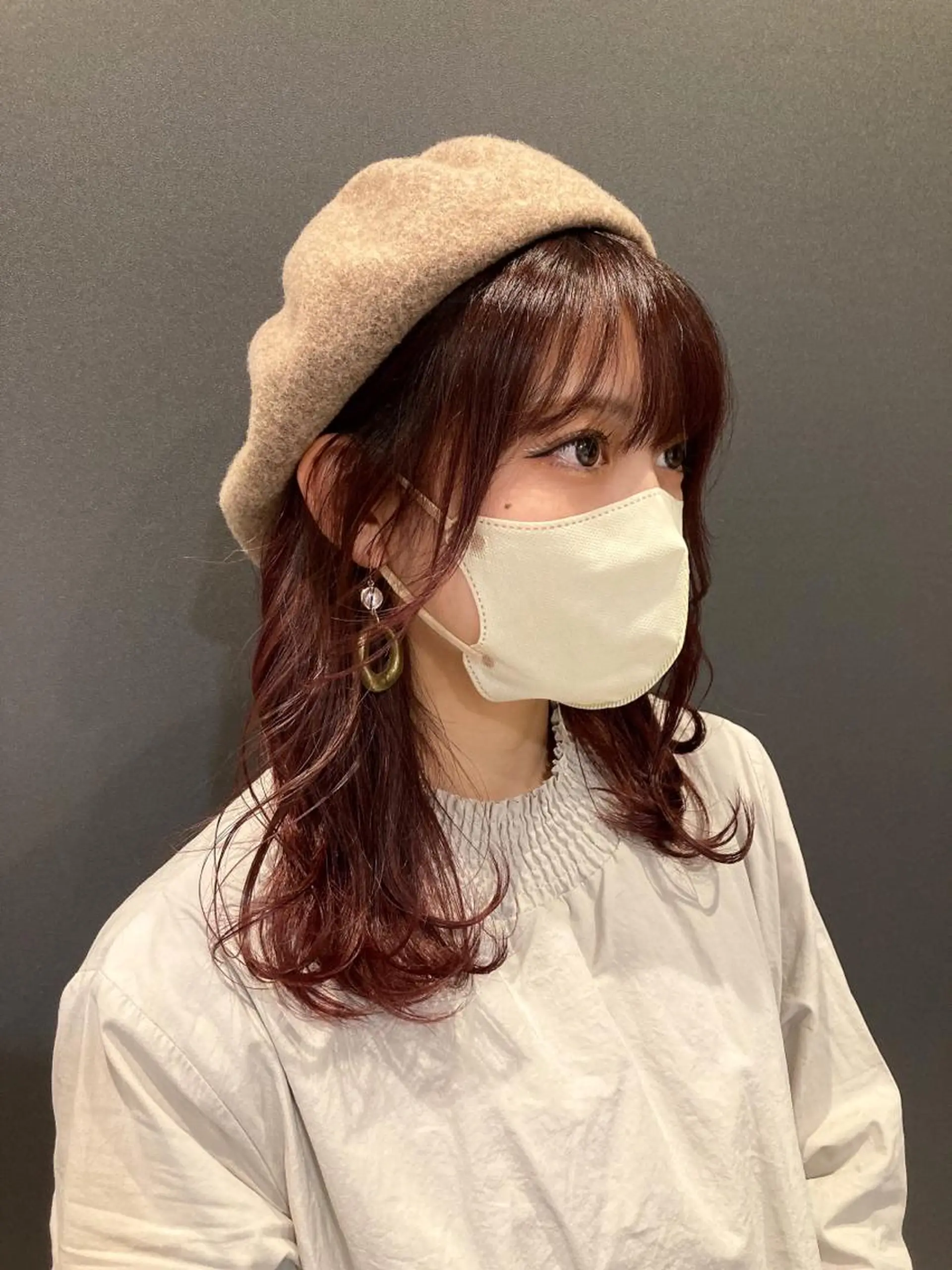 カラー ブラウンカラー カシス レイヤーカット ♥kanaのヘアスタイル