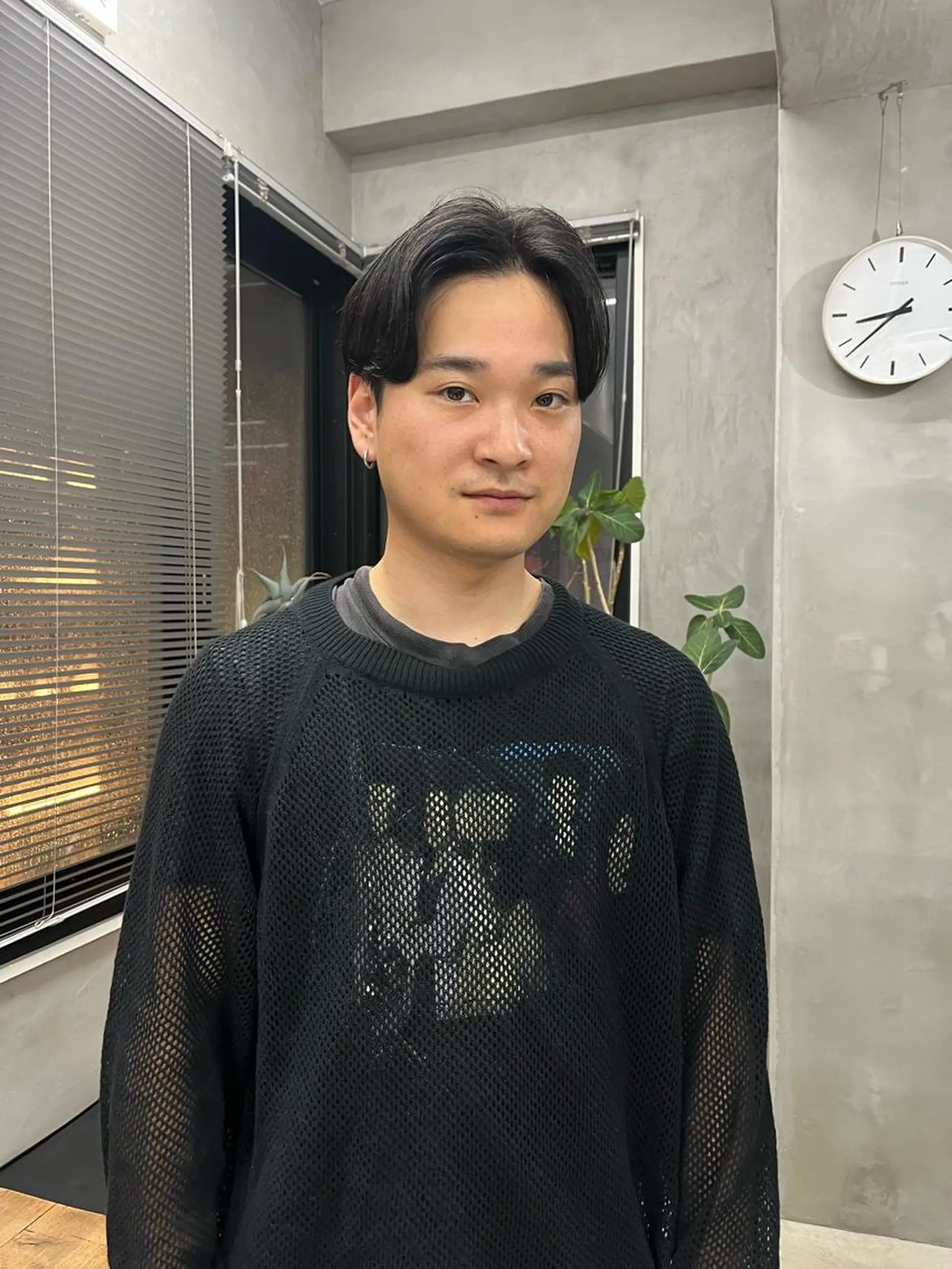 ショート パーマ メンズ センターパート 村田 春歌のヘアスタイル