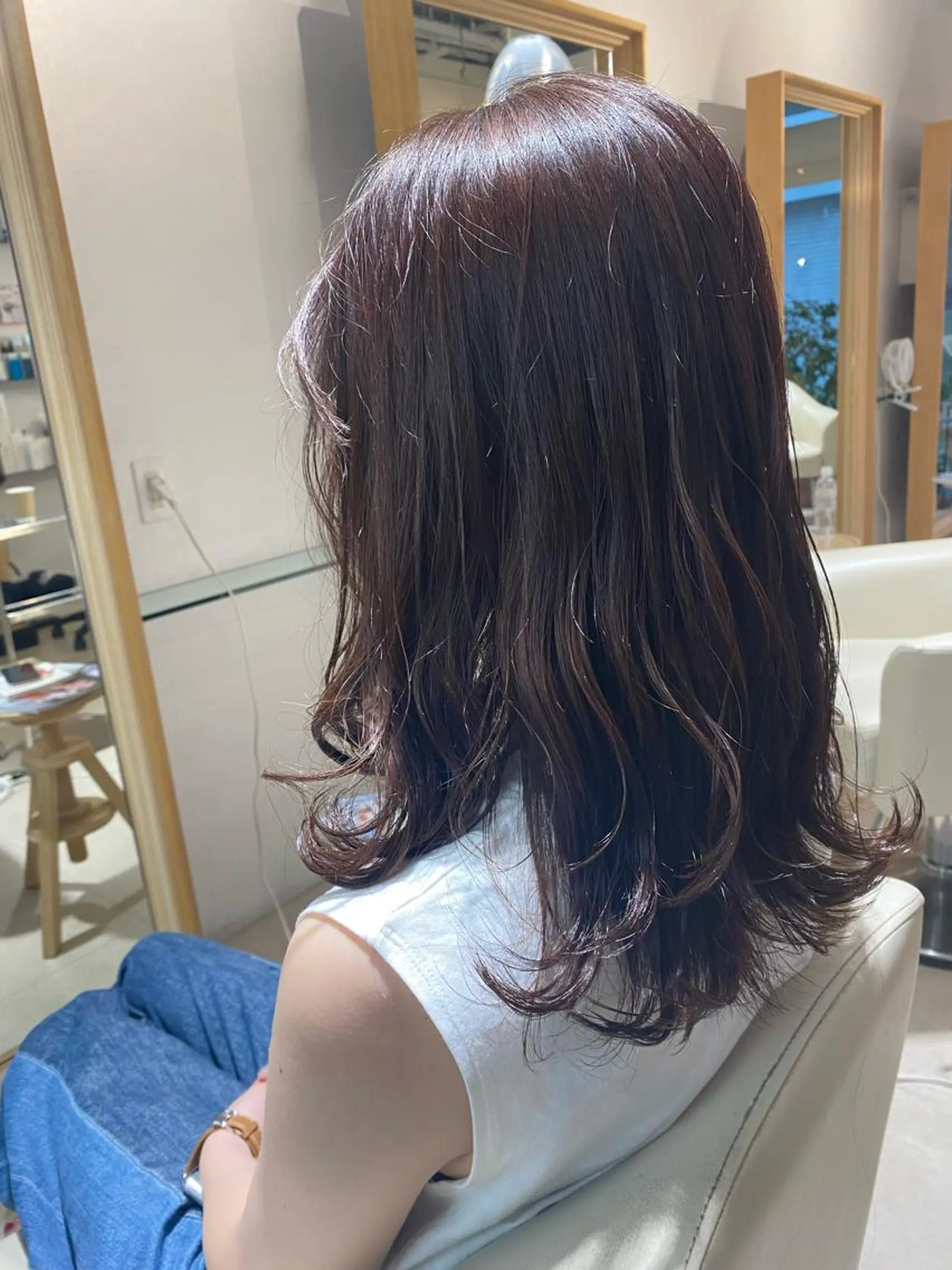 ロング カット ヘアカラー トリートメント 安永 涼のヘアスタイル