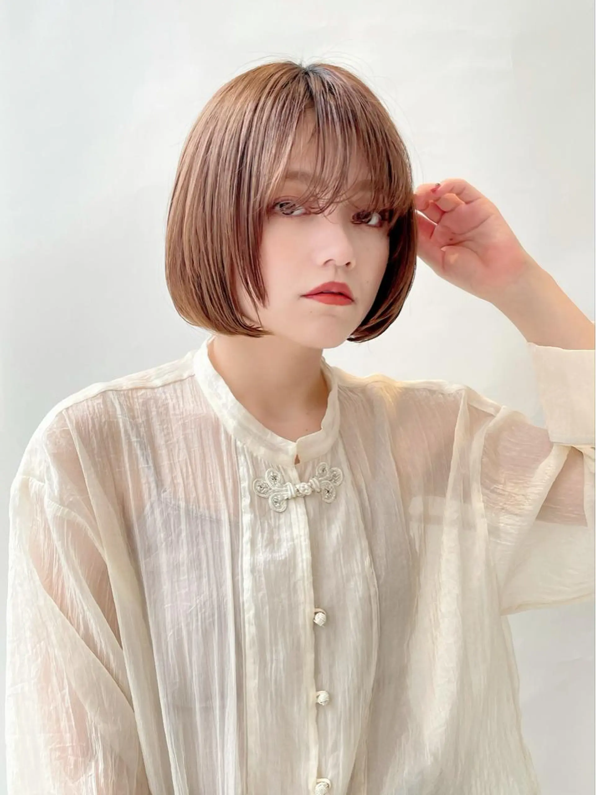 ミディアム カラー カット ヘアカラー トリートメント 笠原 健人のヘアスタイル