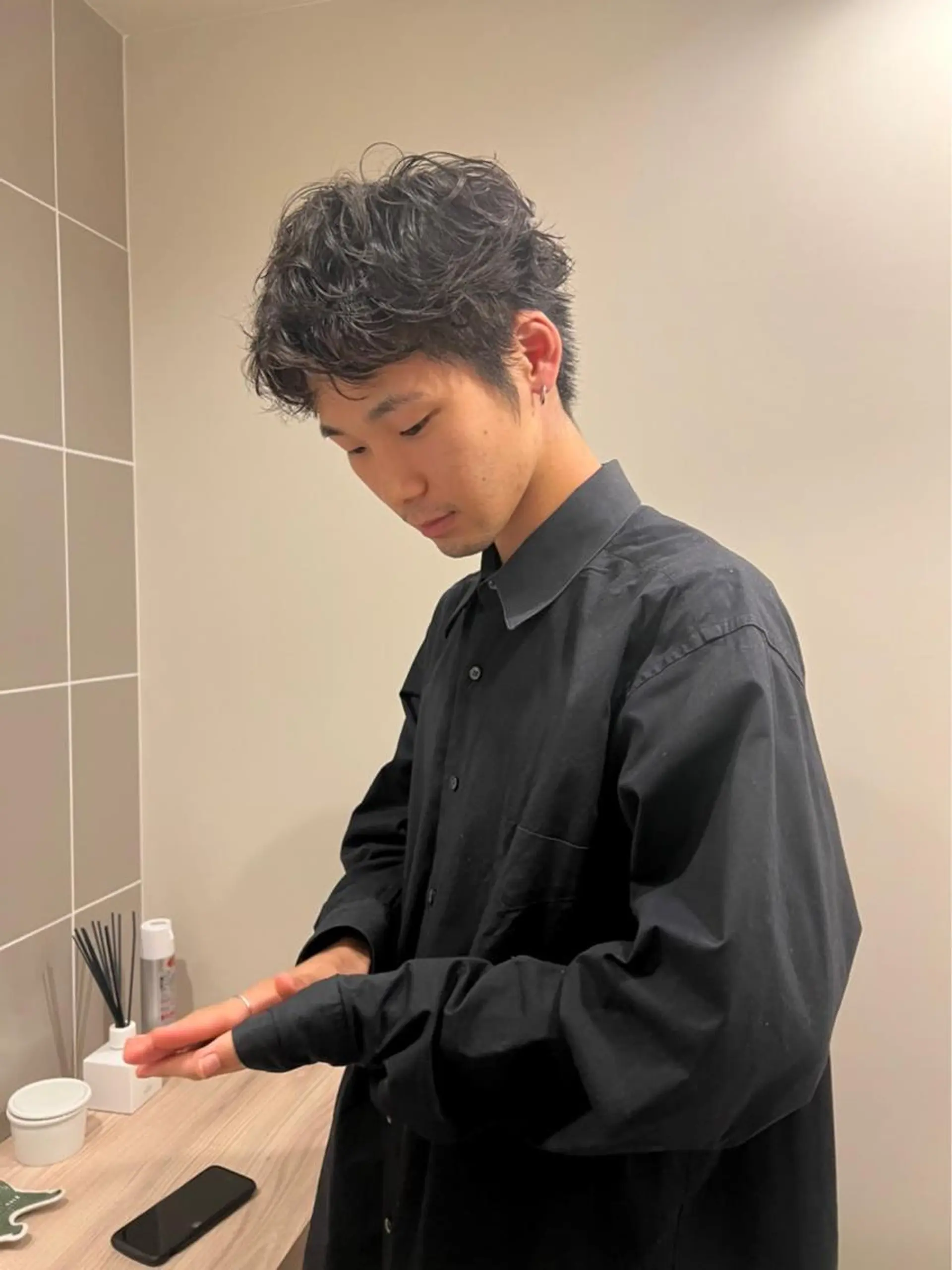 パーマ メンズ FILMS所属・宮城 星のヘアスタイル