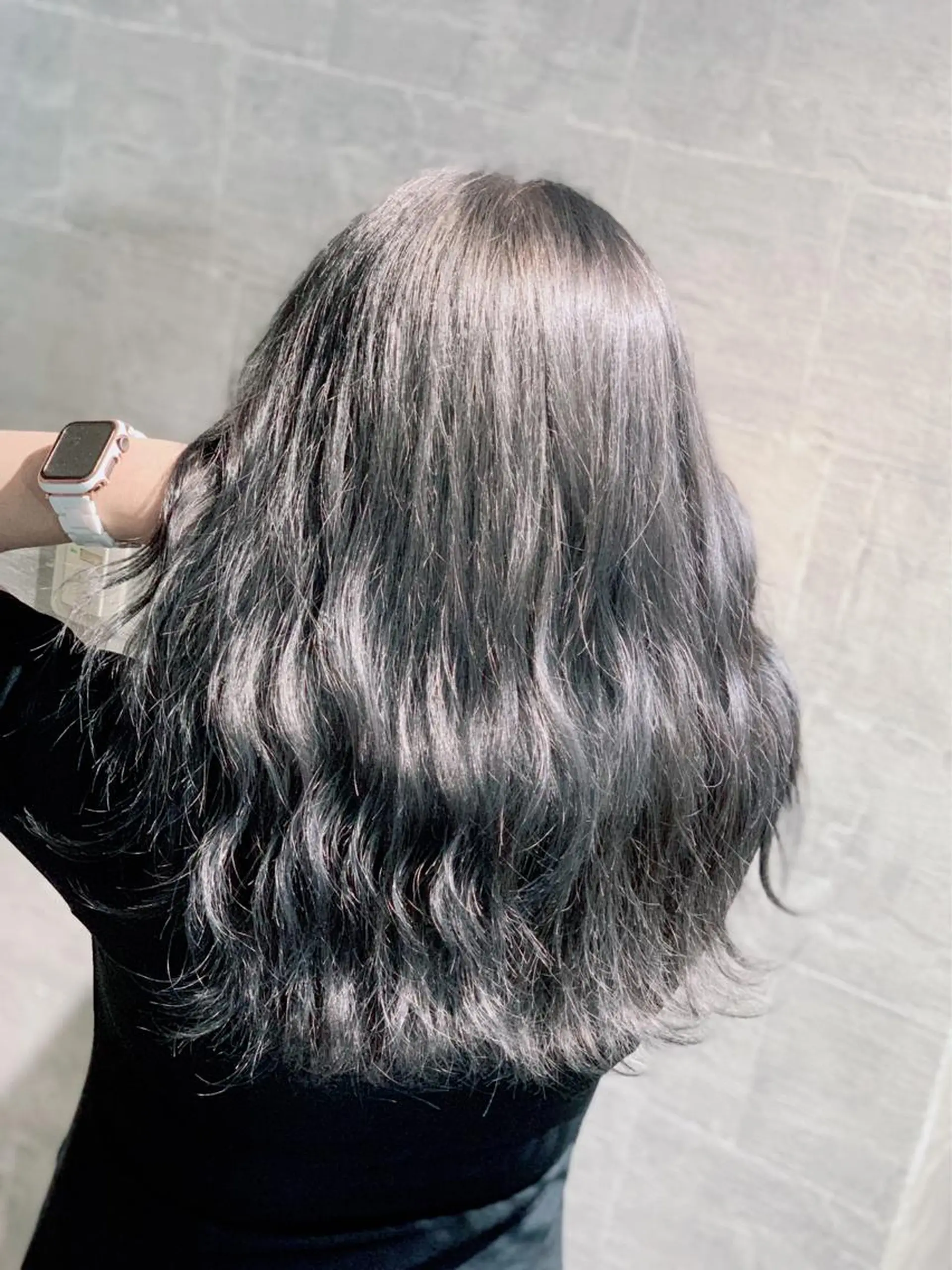 ロング ハイライト 髪質改善 韓国風ヘア 縮毛矯正 ank classic hair【アンククラシックヘアー】所属・バレ、ハイライト モデル募集　齋藤祐哉のヘアスタイル