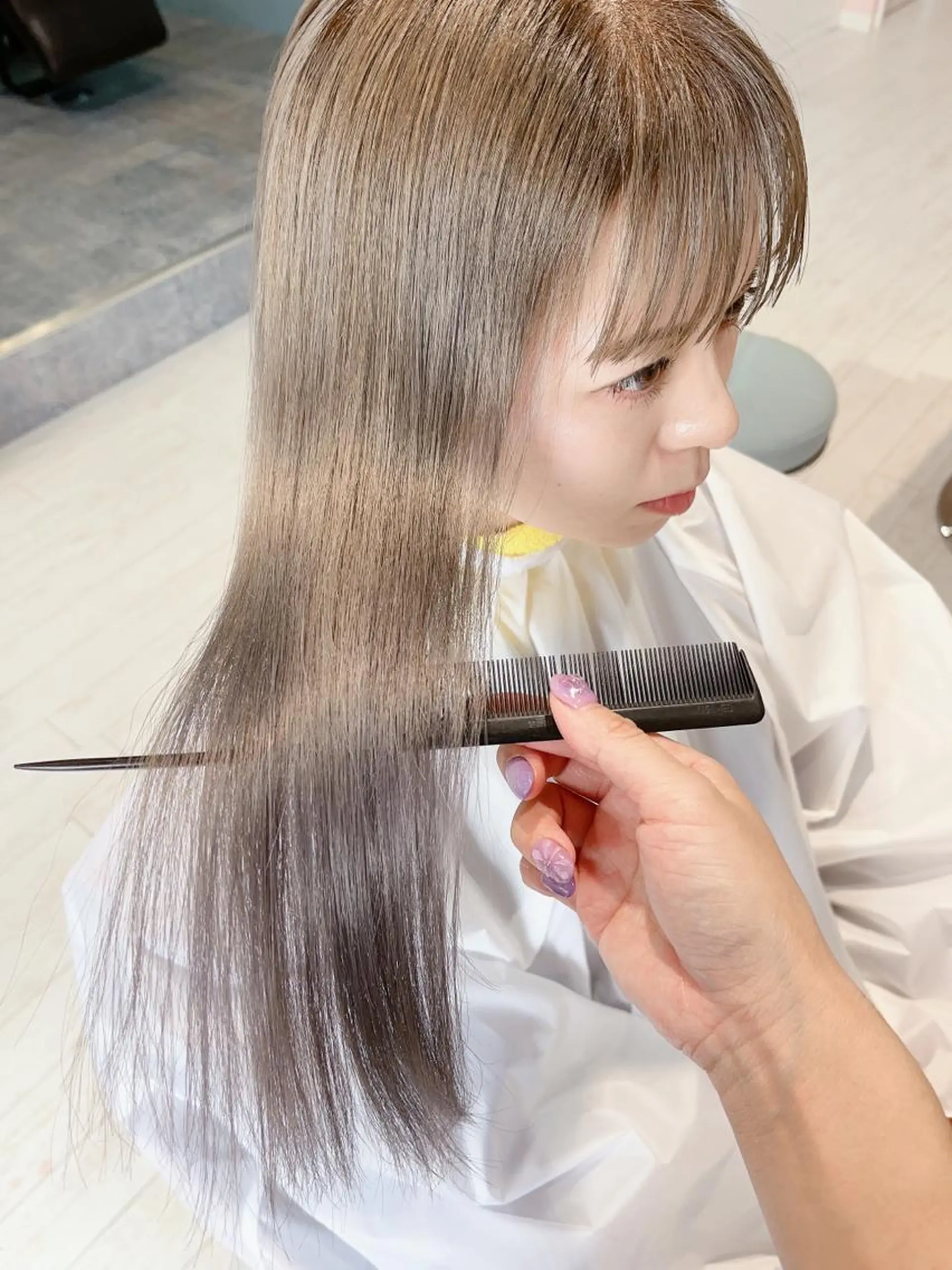 カラー ベージュカラー ブリーチ シルバー ✨️💎山口 真依💎✨️のヘアスタイル