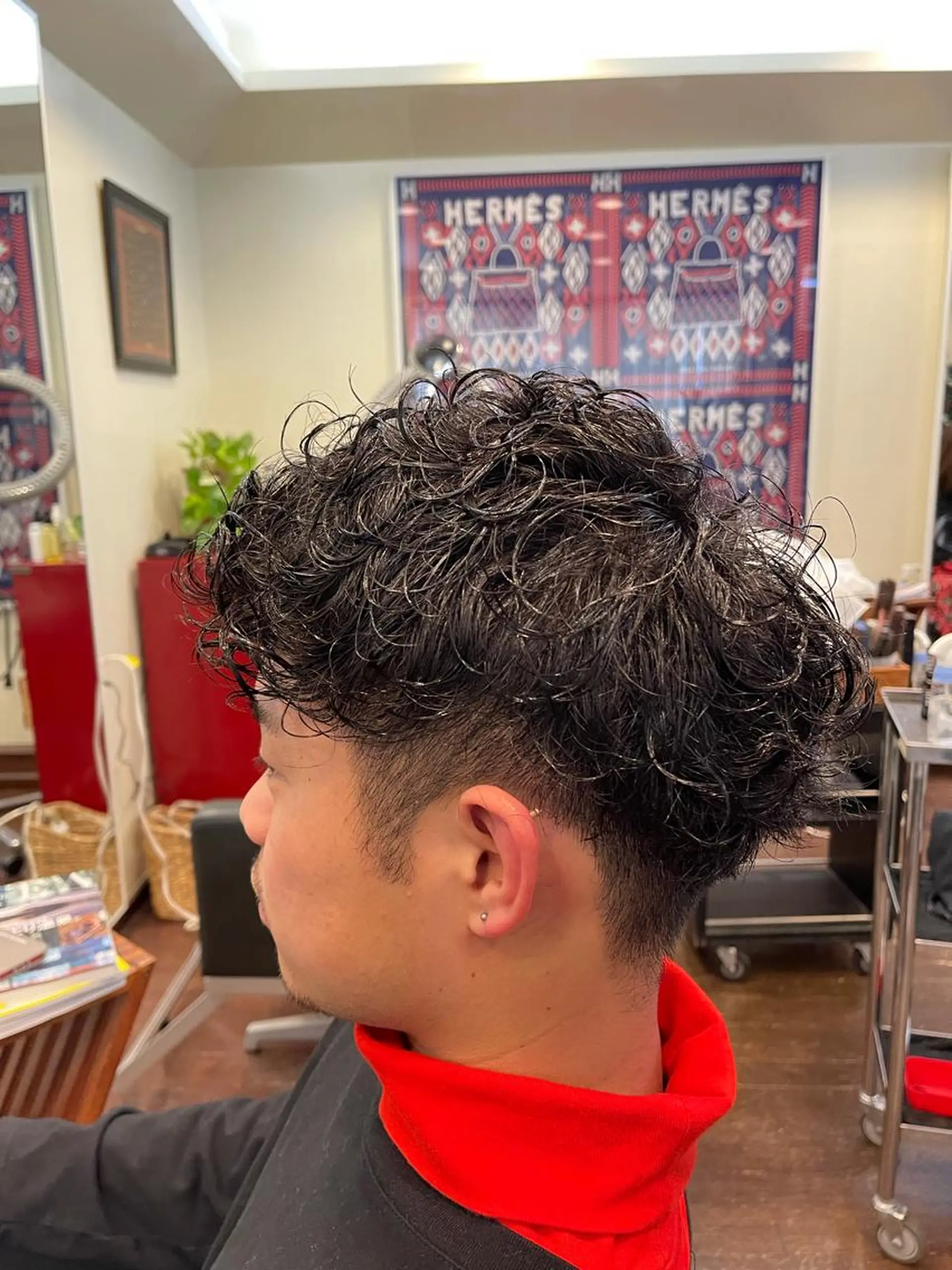 ショート パーマ メンズ カット パーマ peakshair所属・髪質改善/メンズパ ーマ𝒀𝑼𝑻𝑶のヘアスタイル