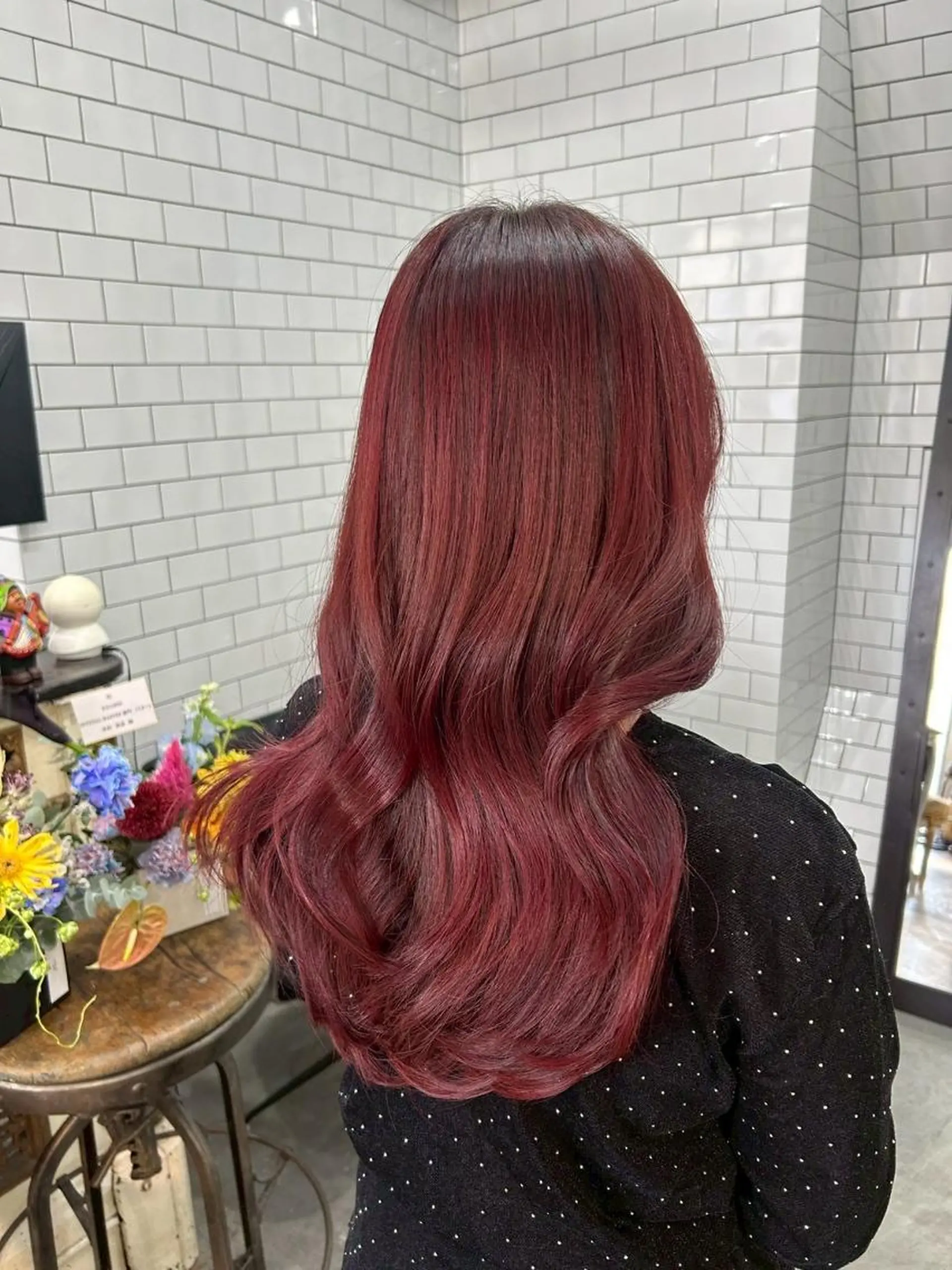 ロング カラー ベージュカラー ブリーチ ブリーチなしカラー トリートメント カラーモデル　広島市 legareリン🌻のヘアスタイル