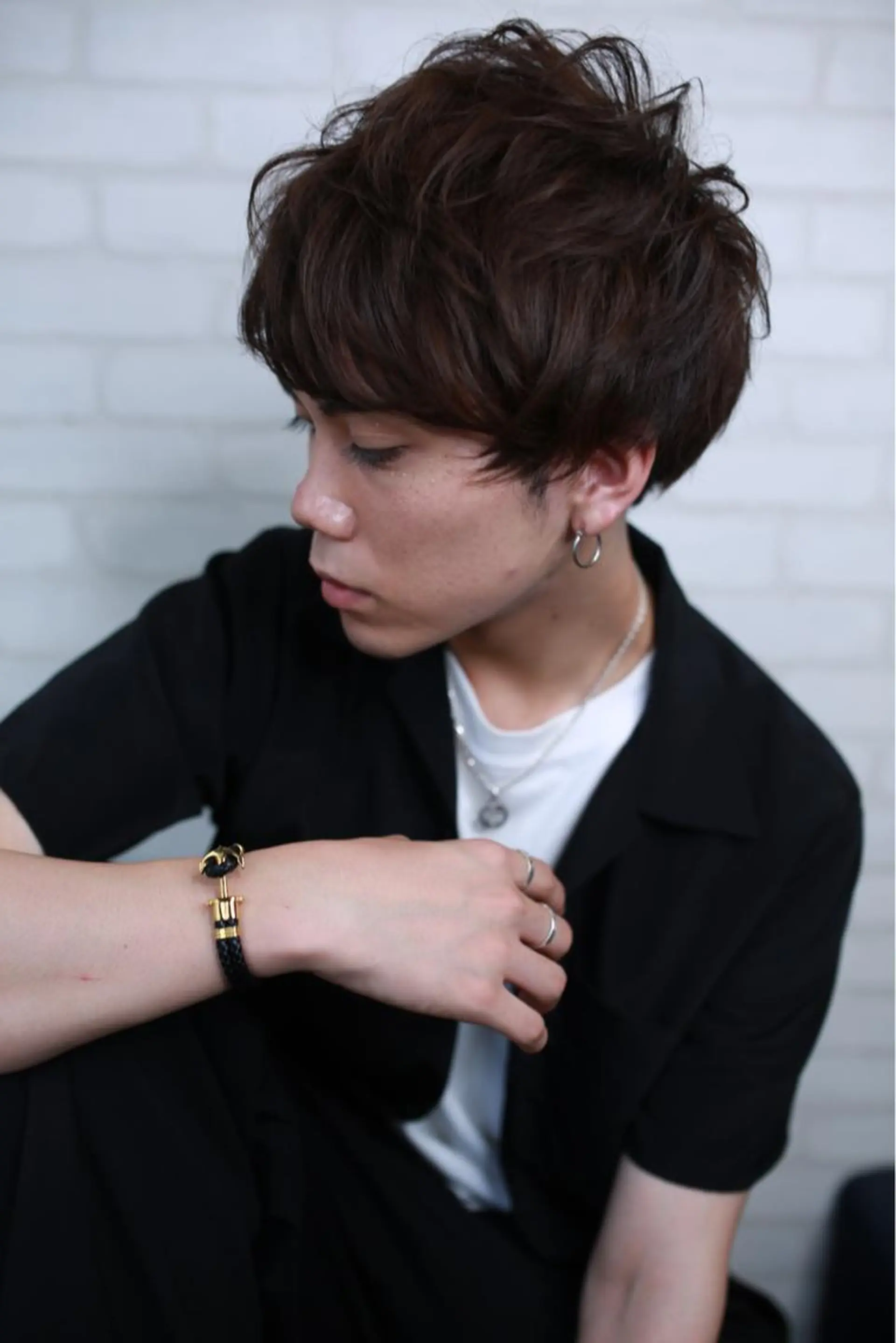 ショート カラー パーマ ヘアアレンジ メンズ キッズ ネイル マツエク・マツパ カット premier modelsのヘアスタイル