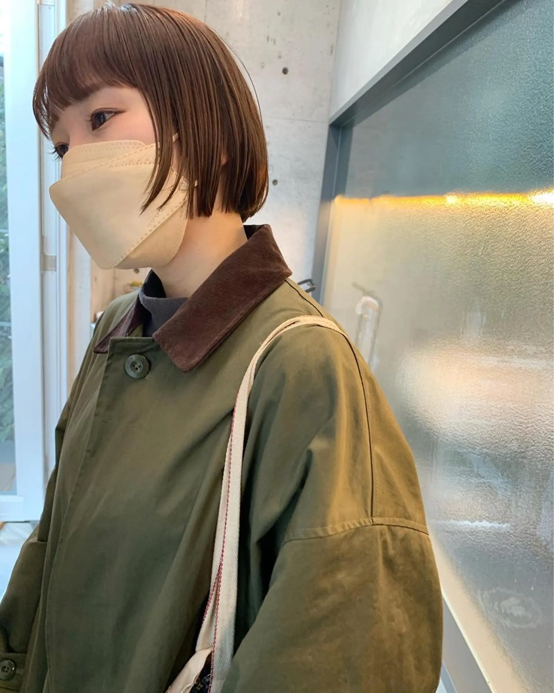 ショート カラー ブラウンカラー ボブ カット パーマ sakoda shunkiのヘアスタイル