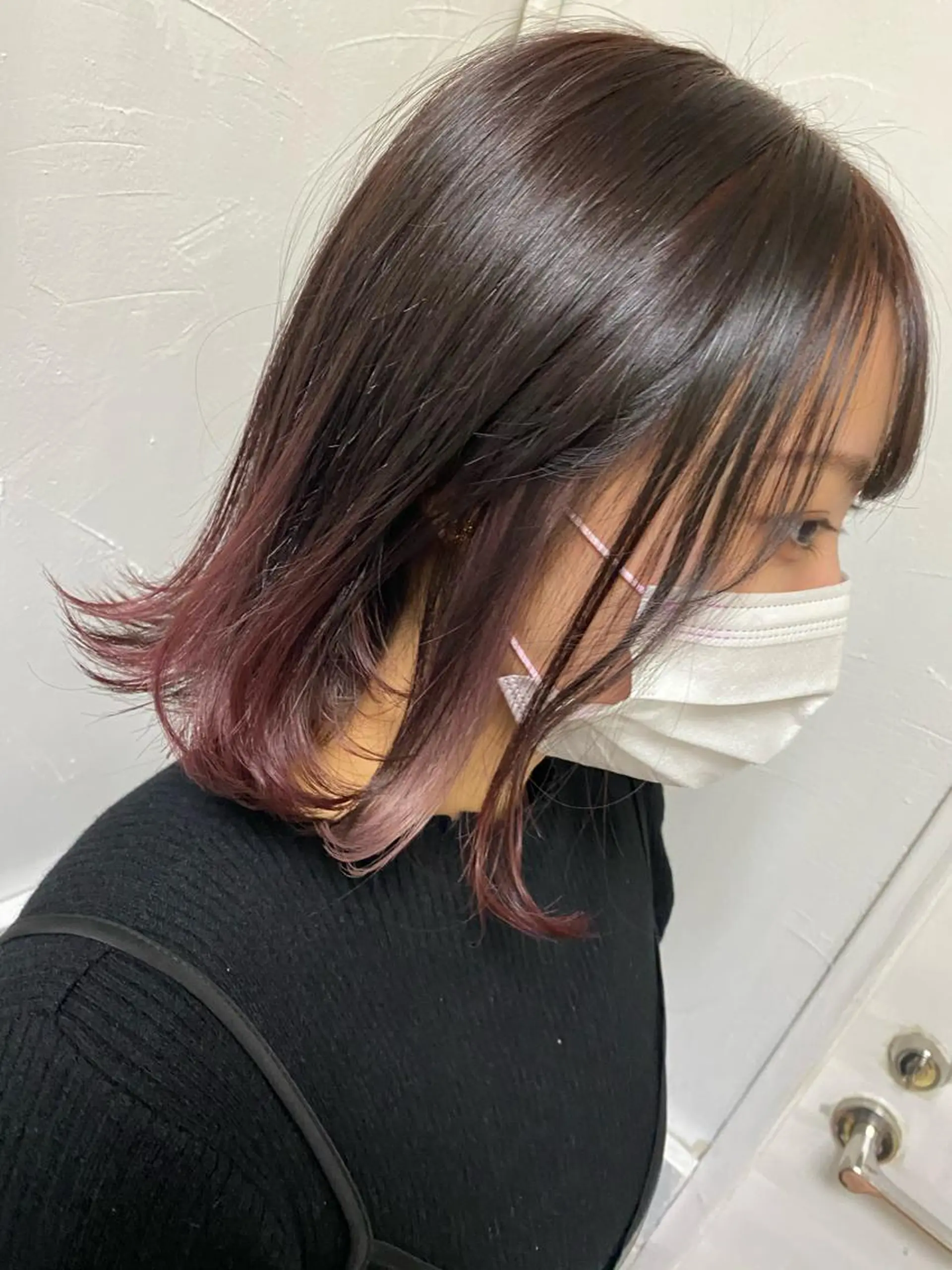 ミディアム カラー ブリーチ ピンクカラー エクステ ヘアカラー PSY(サイ)所属・PSY(サイ)池袋 金田尚久🎨のヘアスタイル