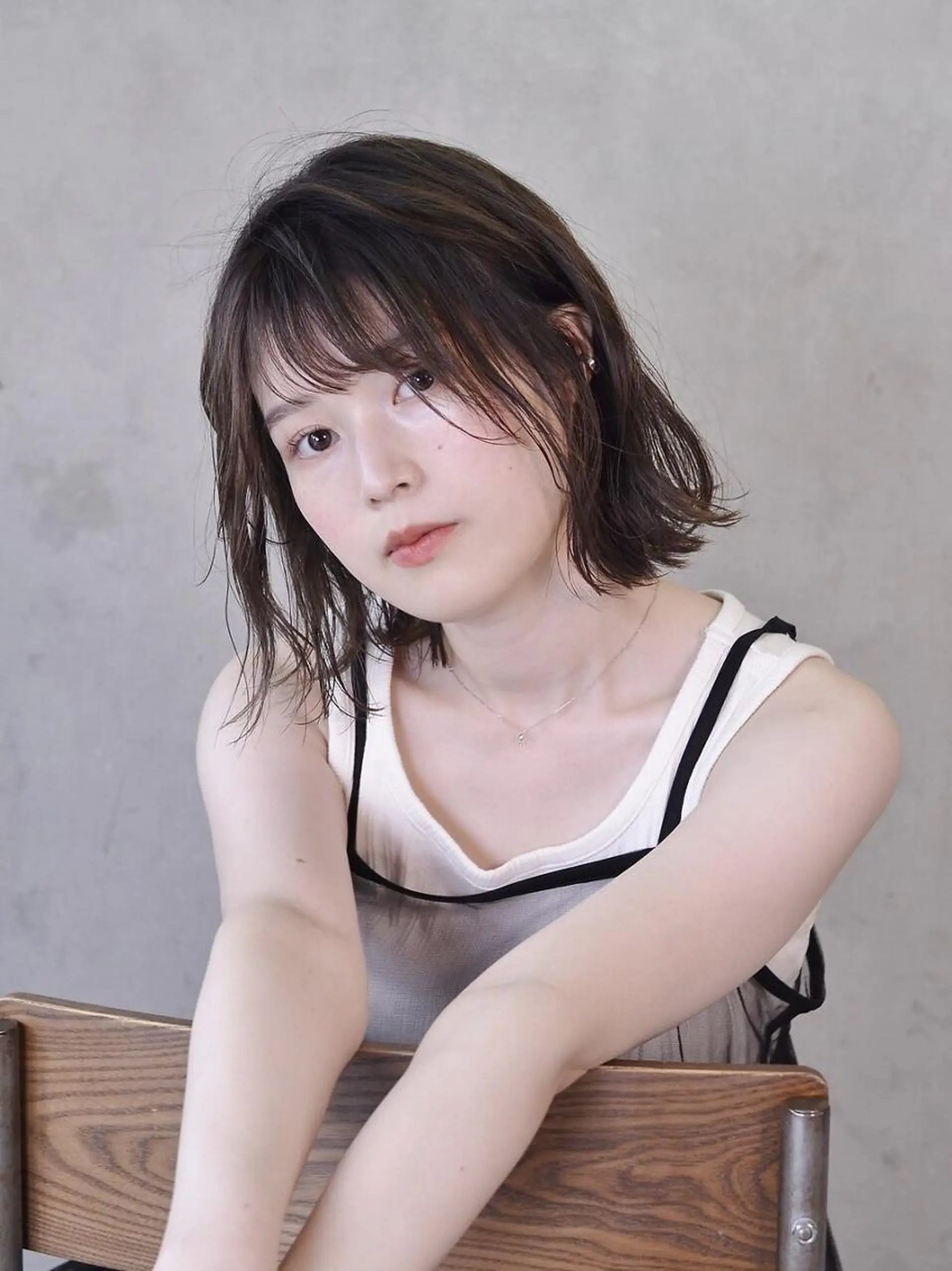 ミディアム カット ヘアカラー トリートメント 髪質改善/ヘアケア coiiはしもとはなのヘアスタイル