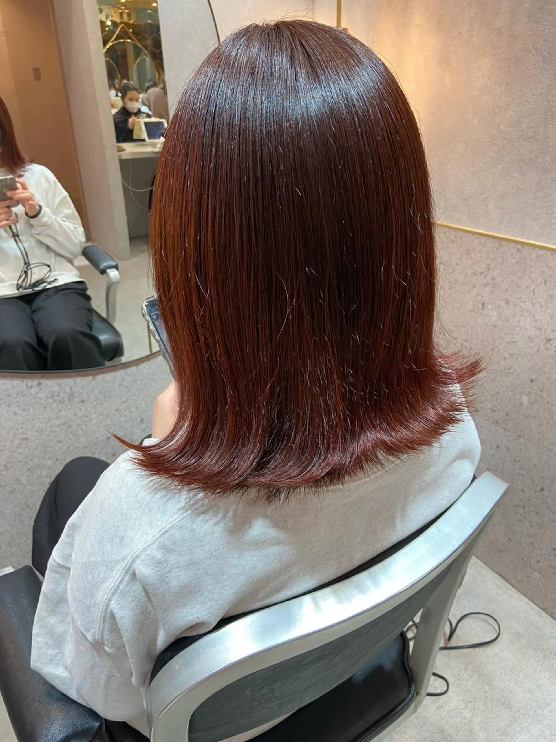 ミディアム カラー ベージュカラー ブリーチ ブラウンカラー ダブルカラー ブリーチなしカラー カット ヘアカラー トリートメント 新宿/韓国ヘア 中明度カラー/かやのヘアスタイル