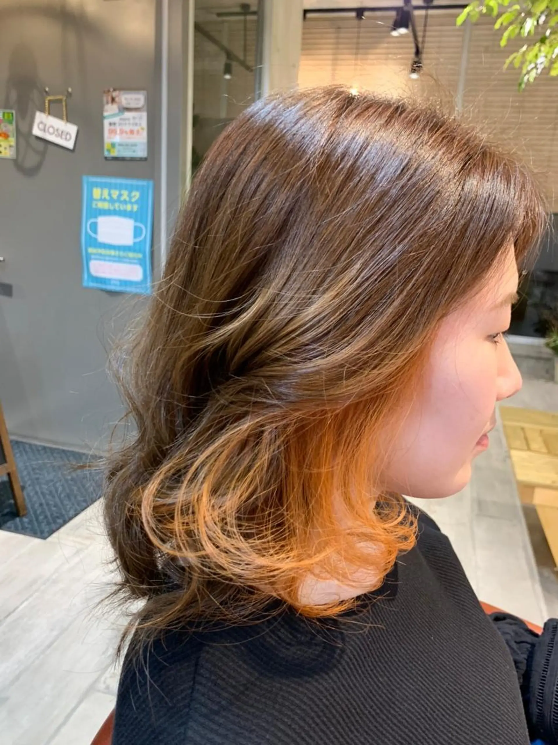 カラー ブリーチ ダブルカラー インナーカラー 🐣 SHION🐥のヘアスタイル