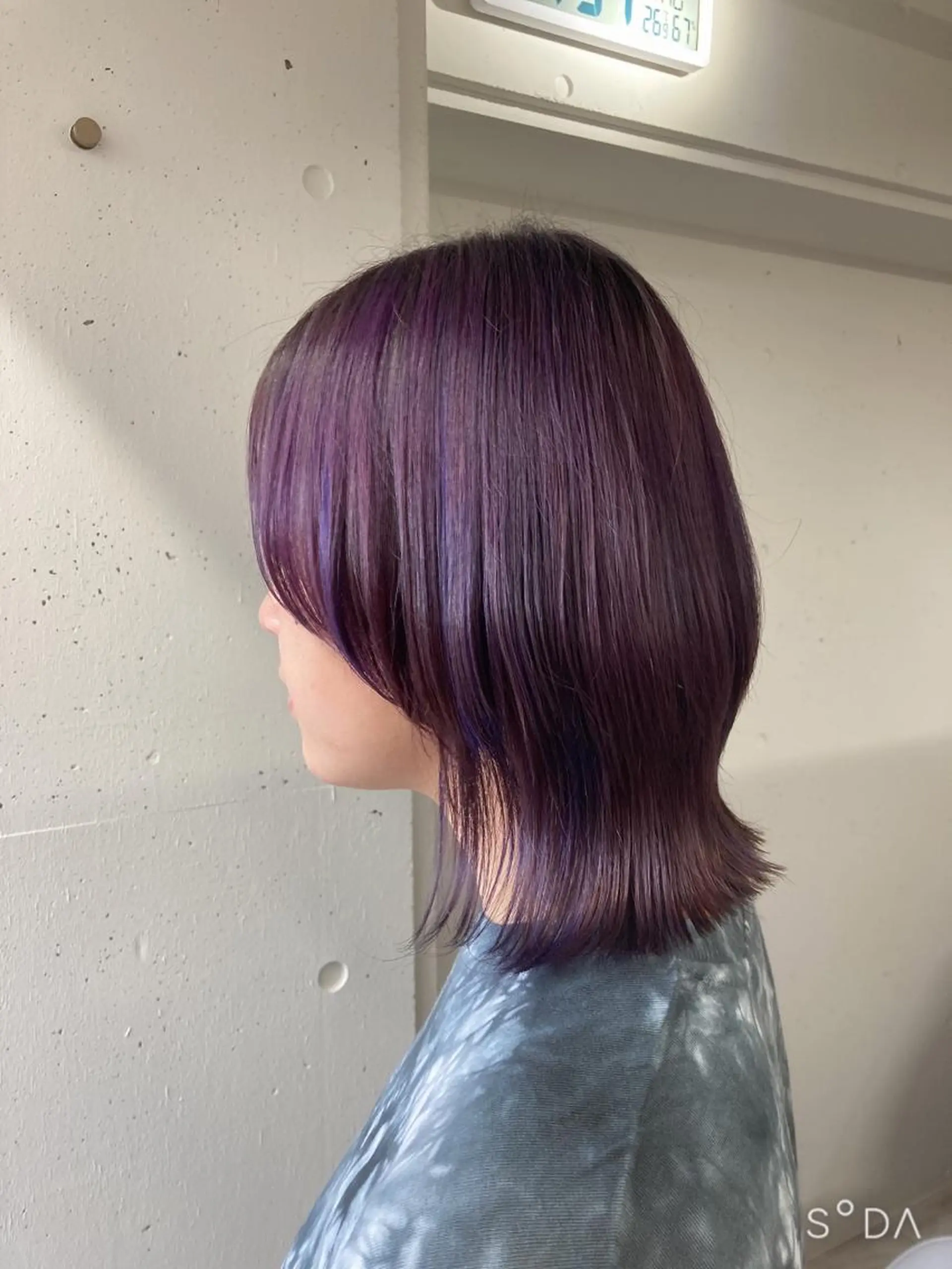 ミディアム カラー パープルカラー カット ヘアカラー ミルミー美容室所属・🦄💒💓齎藤 七海子🦄💒💓のマツエク・マツパデザイン