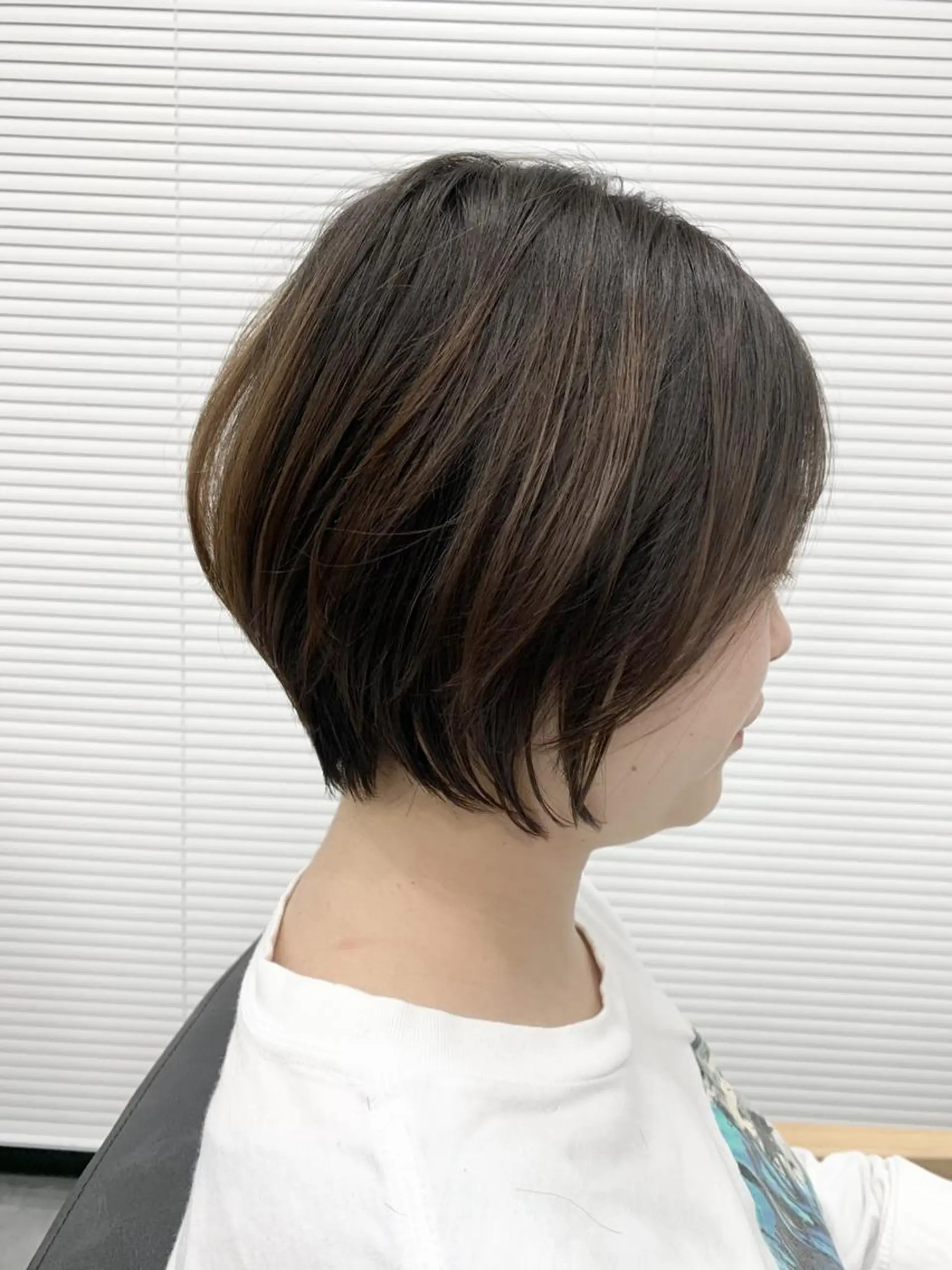 ショート 藤田真凜/ボブ/ショ ート/艶カラー🩶のヘアスタイル