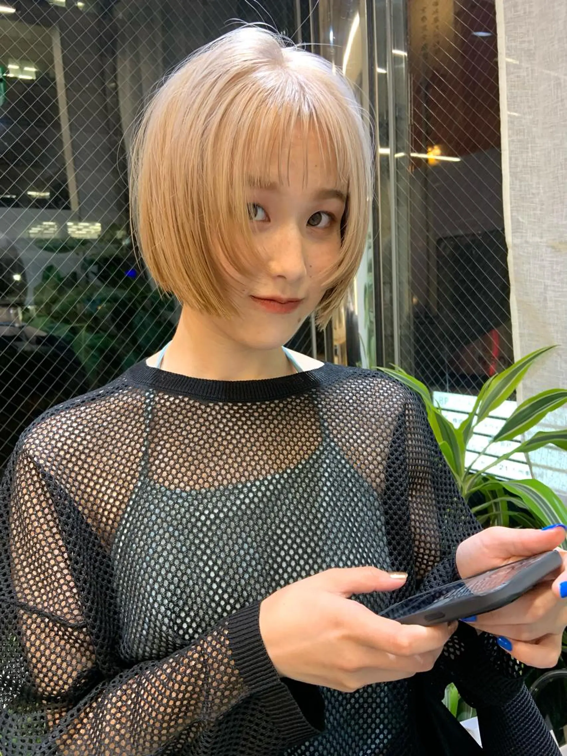 ショート ヘアカラー トリートメント #美髪矯正#艶カラー Natsuのヘアスタイル