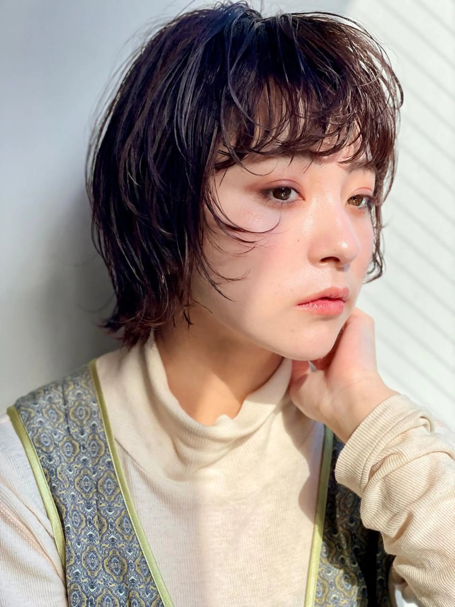 ショート パーマ ボブ ウルフカット ニュアンスパーマ カット ヘアカラー パーマ ボブ/レイヤー/ケア パーマ/リュウタのヘアスタイル